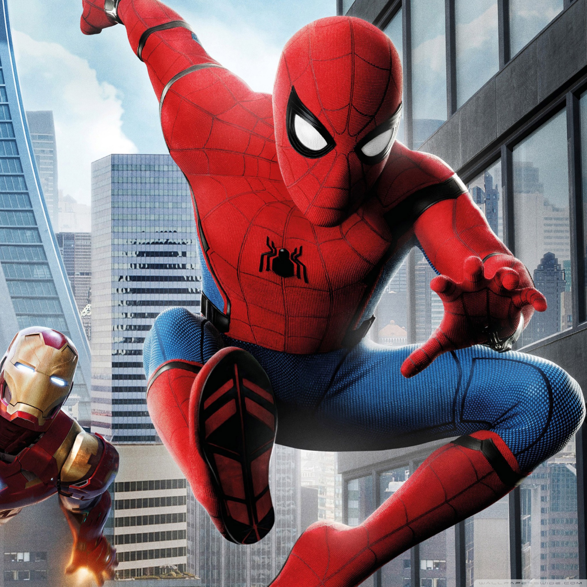 Spider Man Homecoming Iron Man Ultra HD Desktop Background