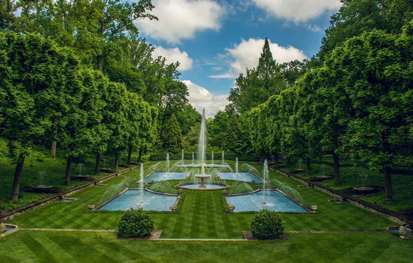 Wallpaper trees, Park, PA, fountains, Pennsylvania, Kennett Square