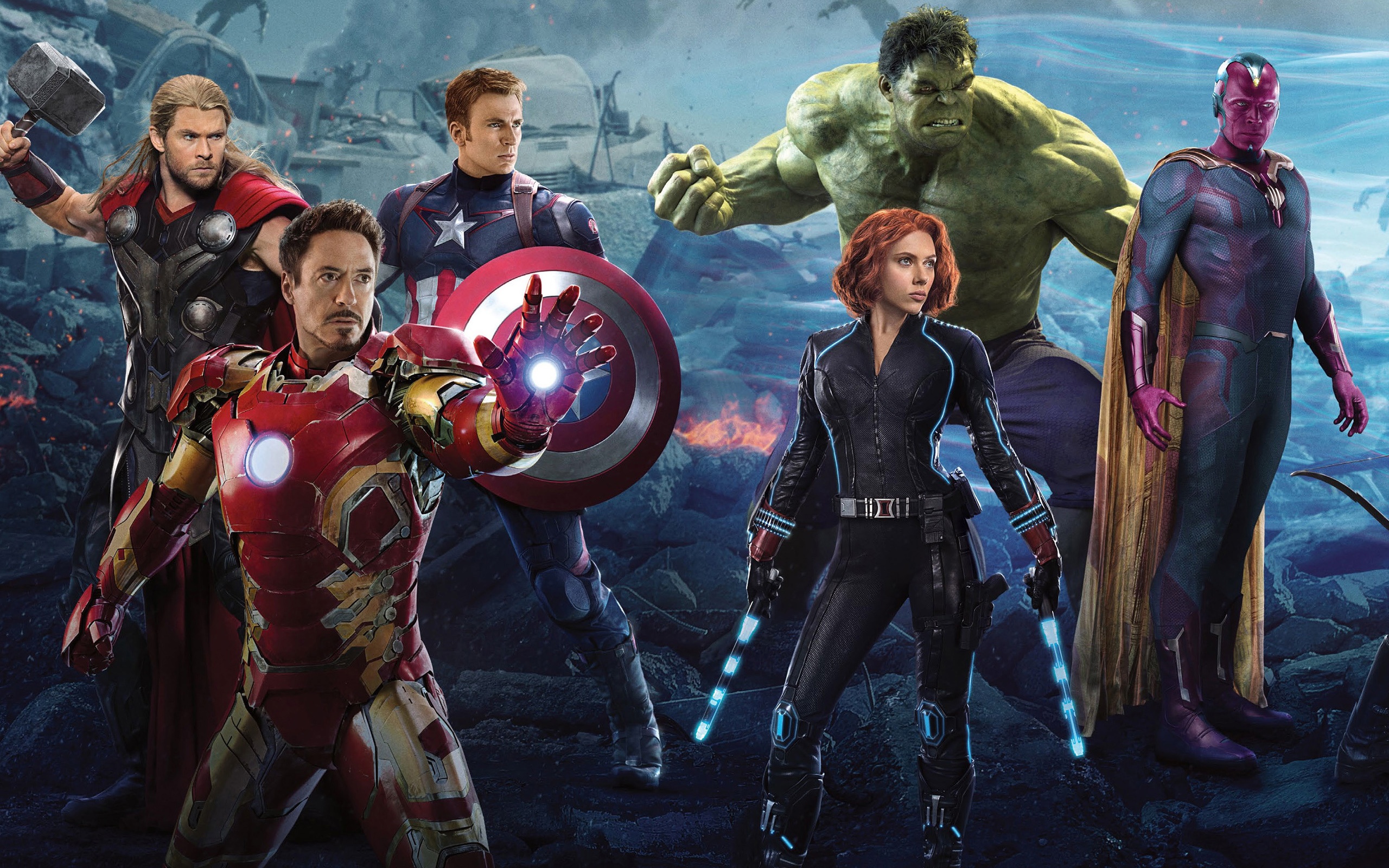 Download Hulk Thor Black Widow Vision Widescreen and Full HD