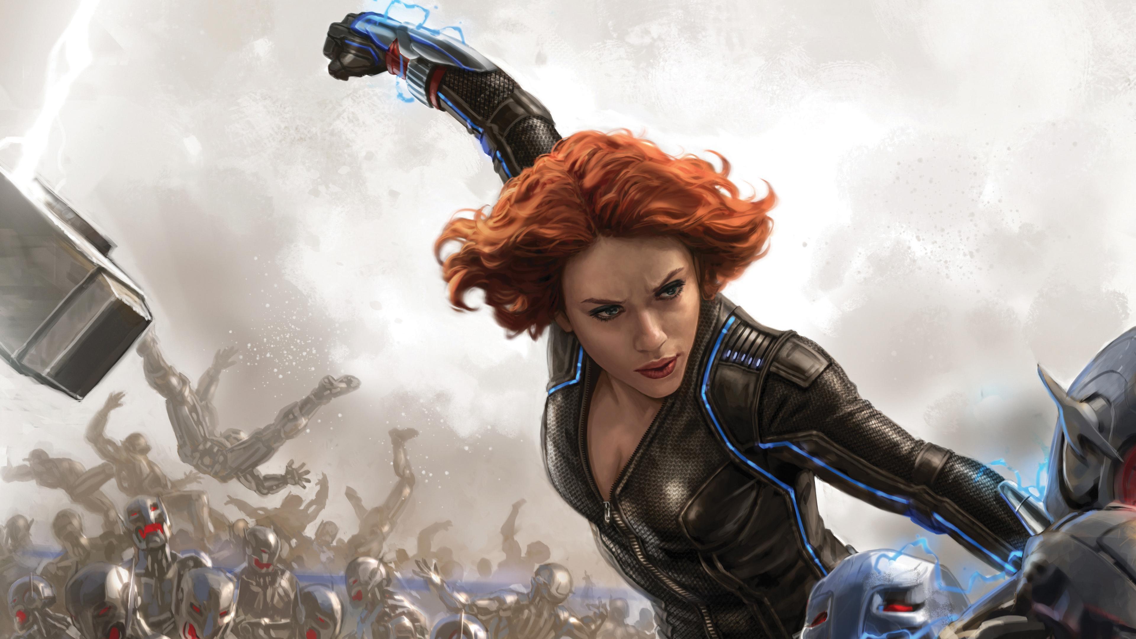 Black Widow Wallpaper HD 3840x2160