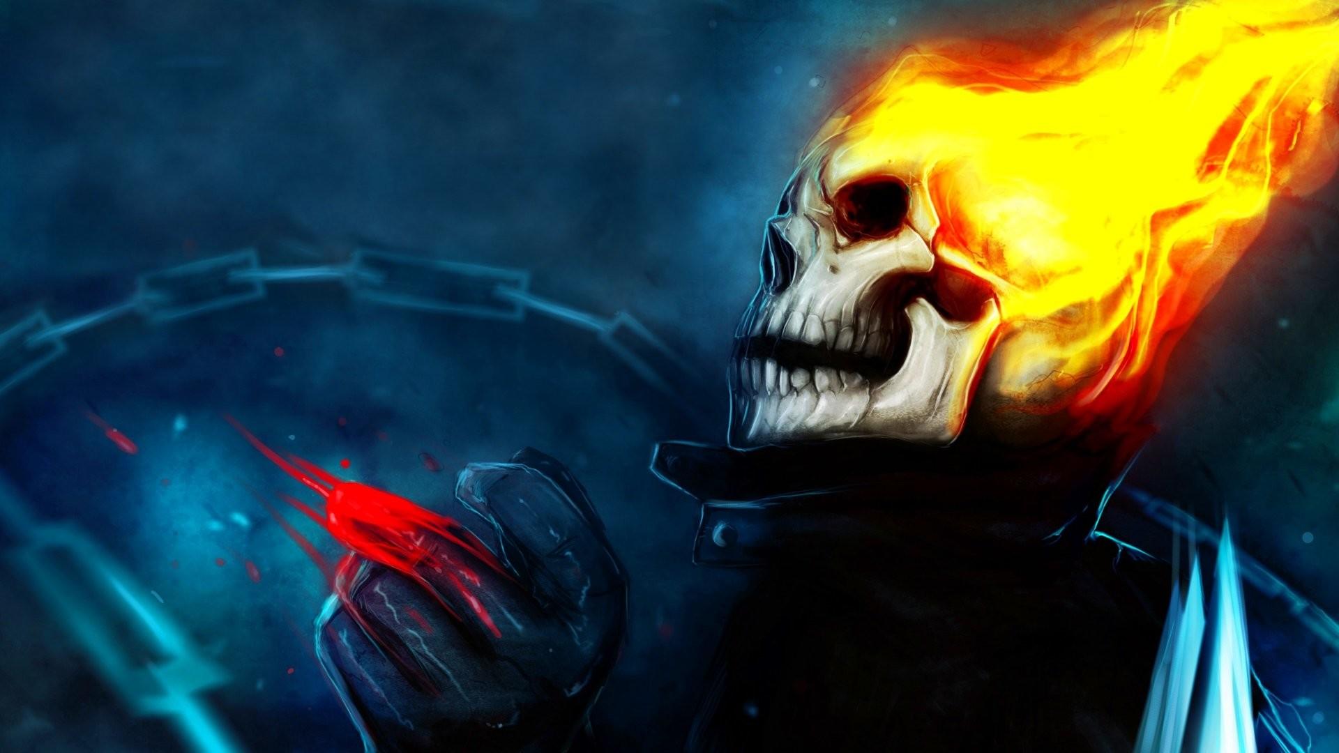 Ghost Rider Skull Wallpaper