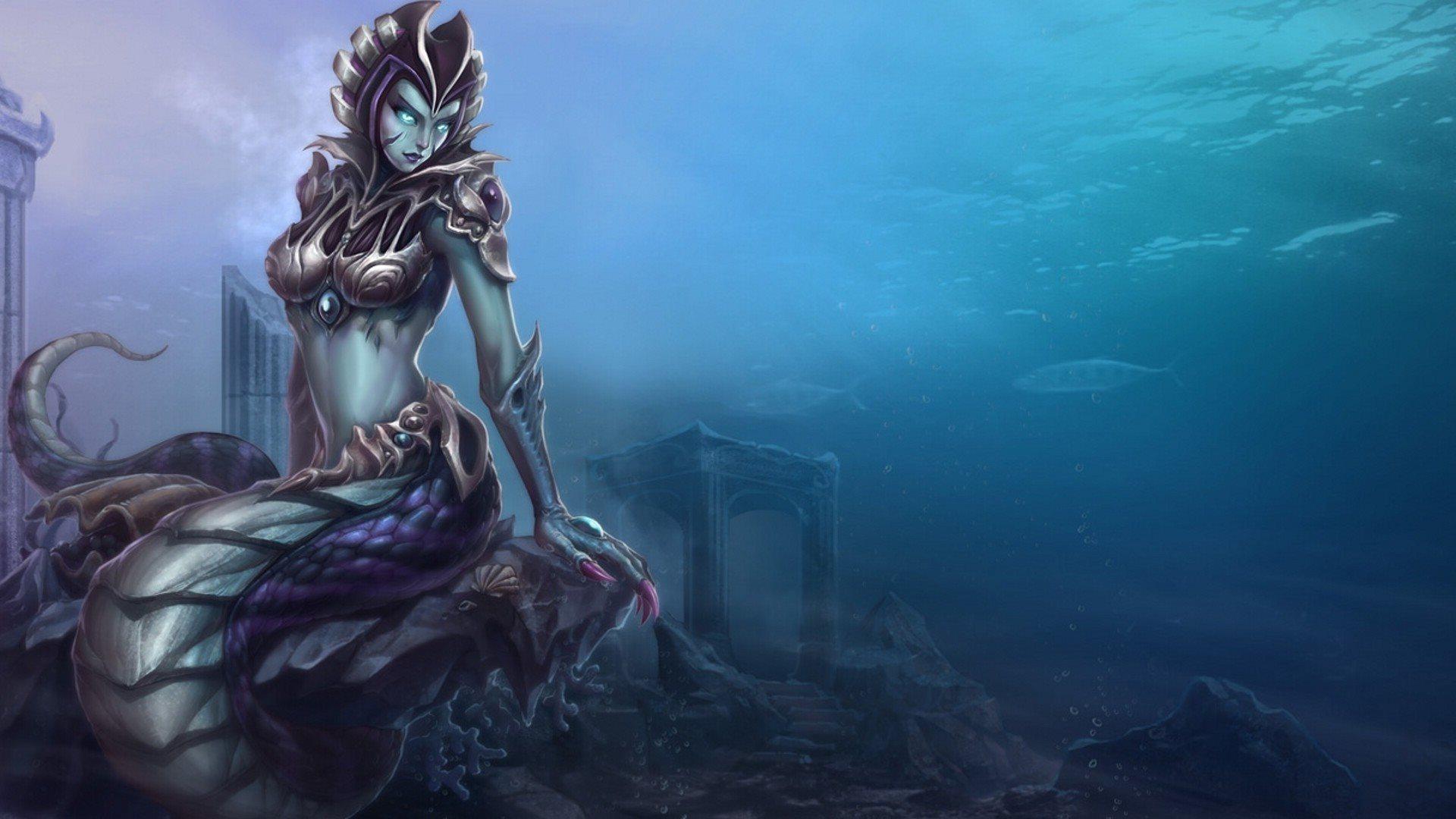 Download wallpaper league of legends, siren cassiopeia, sirens