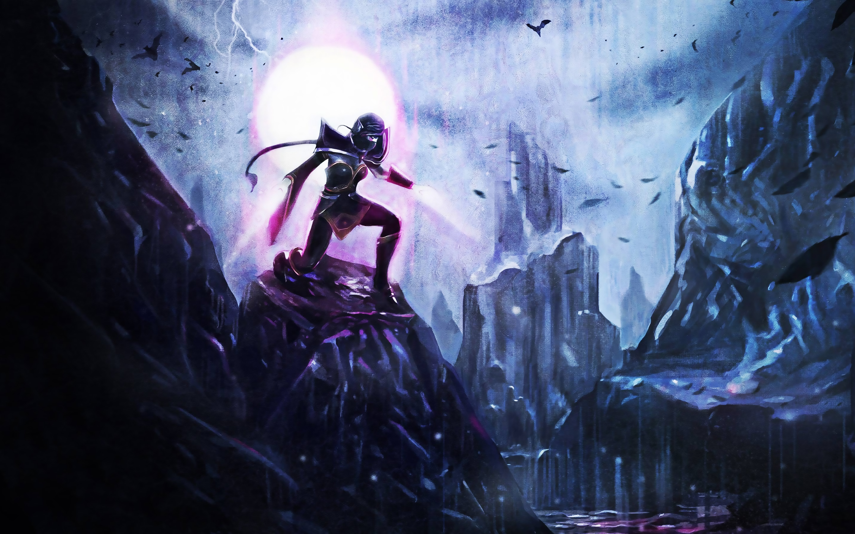 Download wallpaper Naga Siren, darkness, Dota female characters