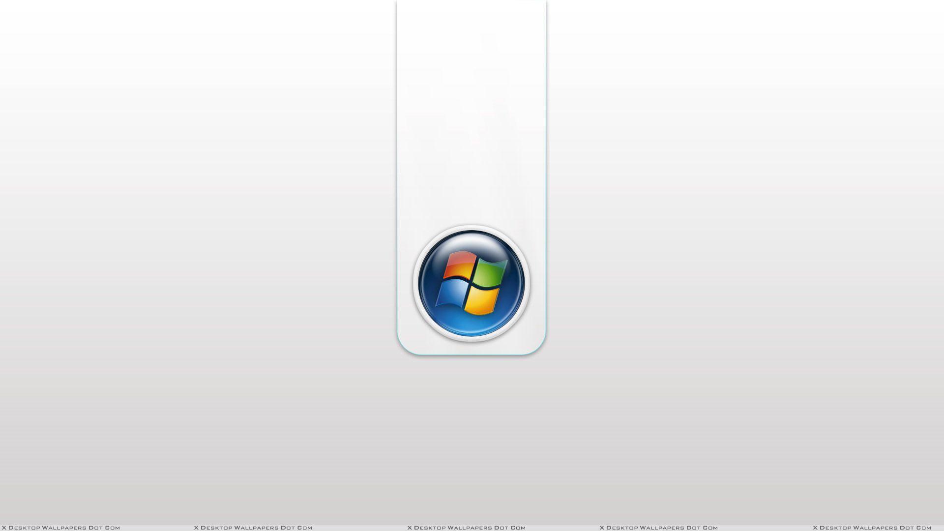 Click To Start Windows 7 White Background Wallpaper