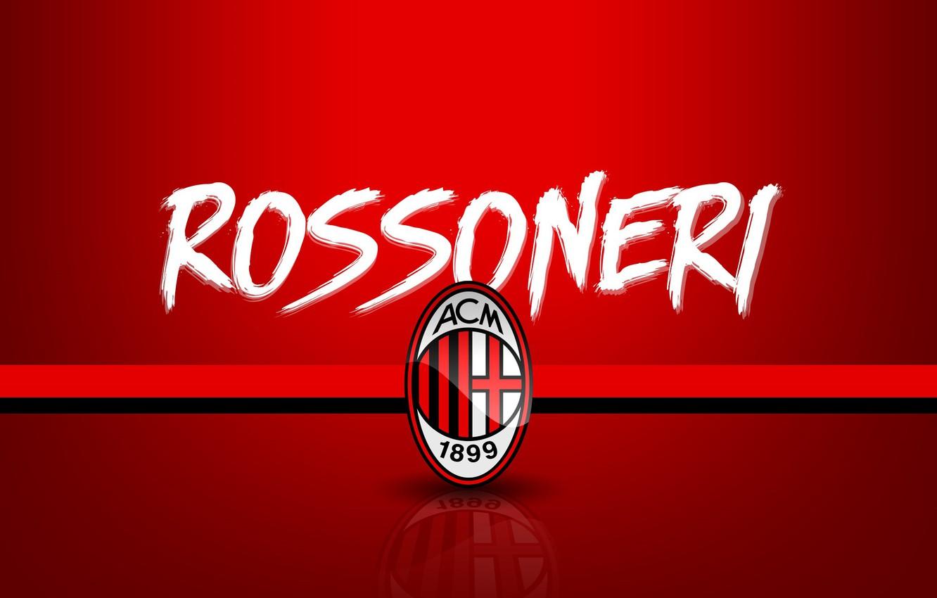 Wallpaper wallpaper, sport, logo, football, Serie A, AC Milan, Rossoneri image for desktop, section спорт