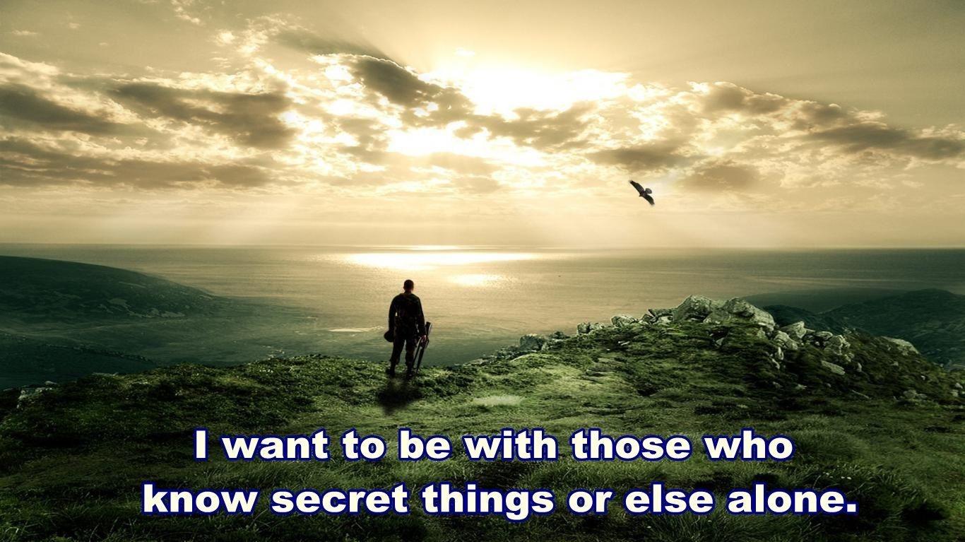 Alone Image Picture Wallpaper with Quotes