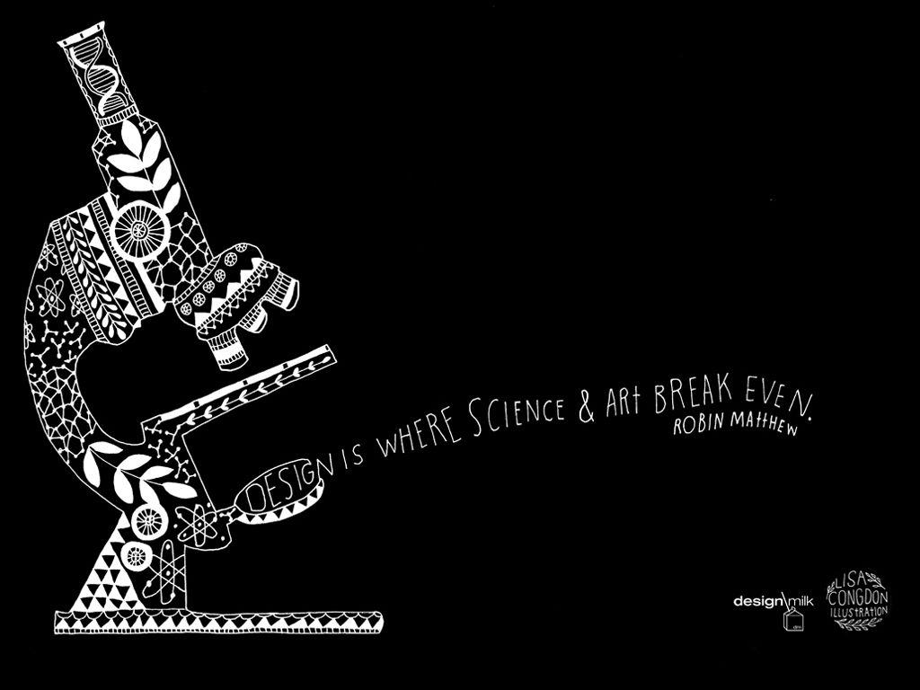 Black and White Science Wallpaper