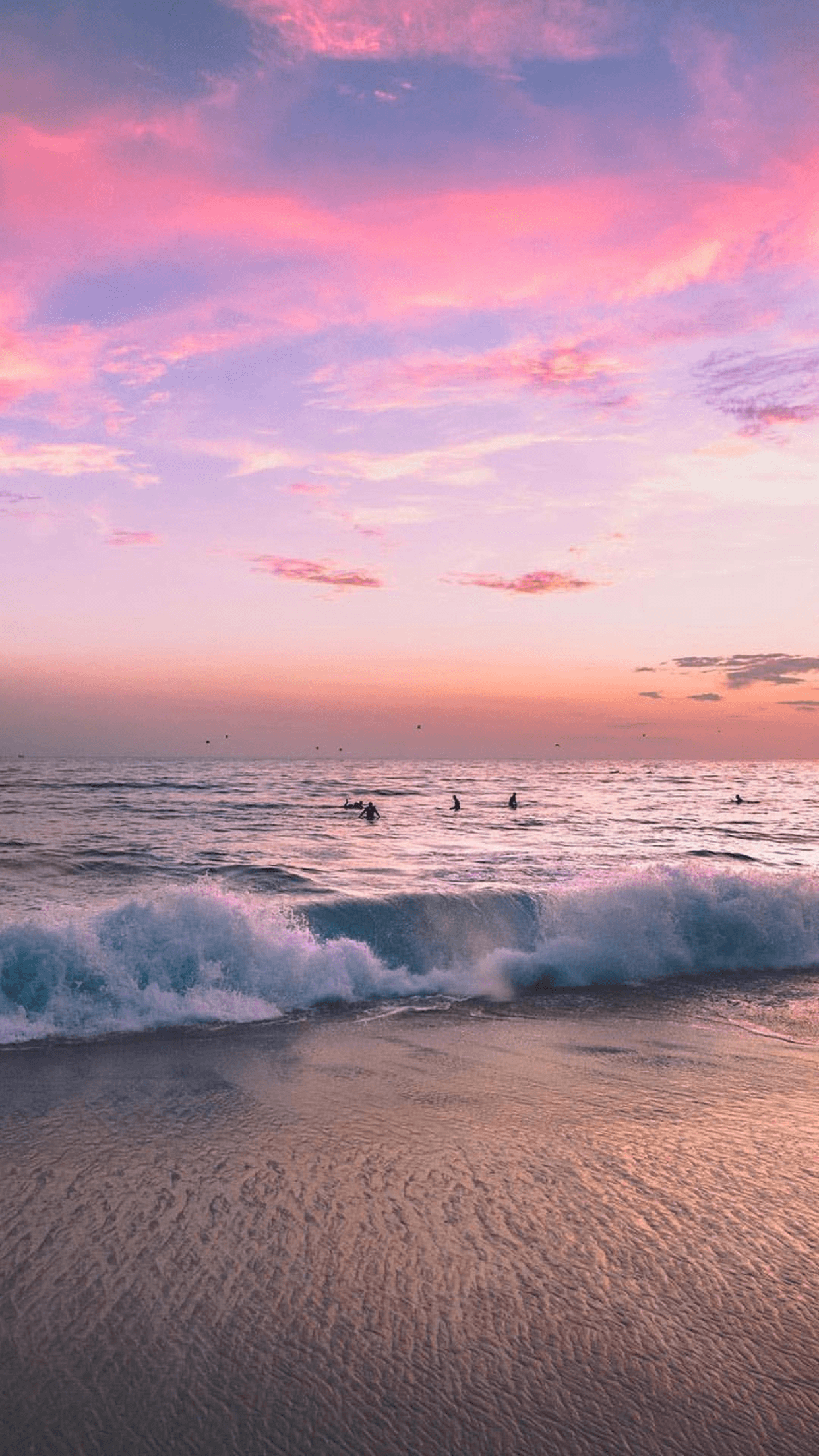 Pink Beach Sunset iPhone Wallpaper Free Pink Beach Sunset