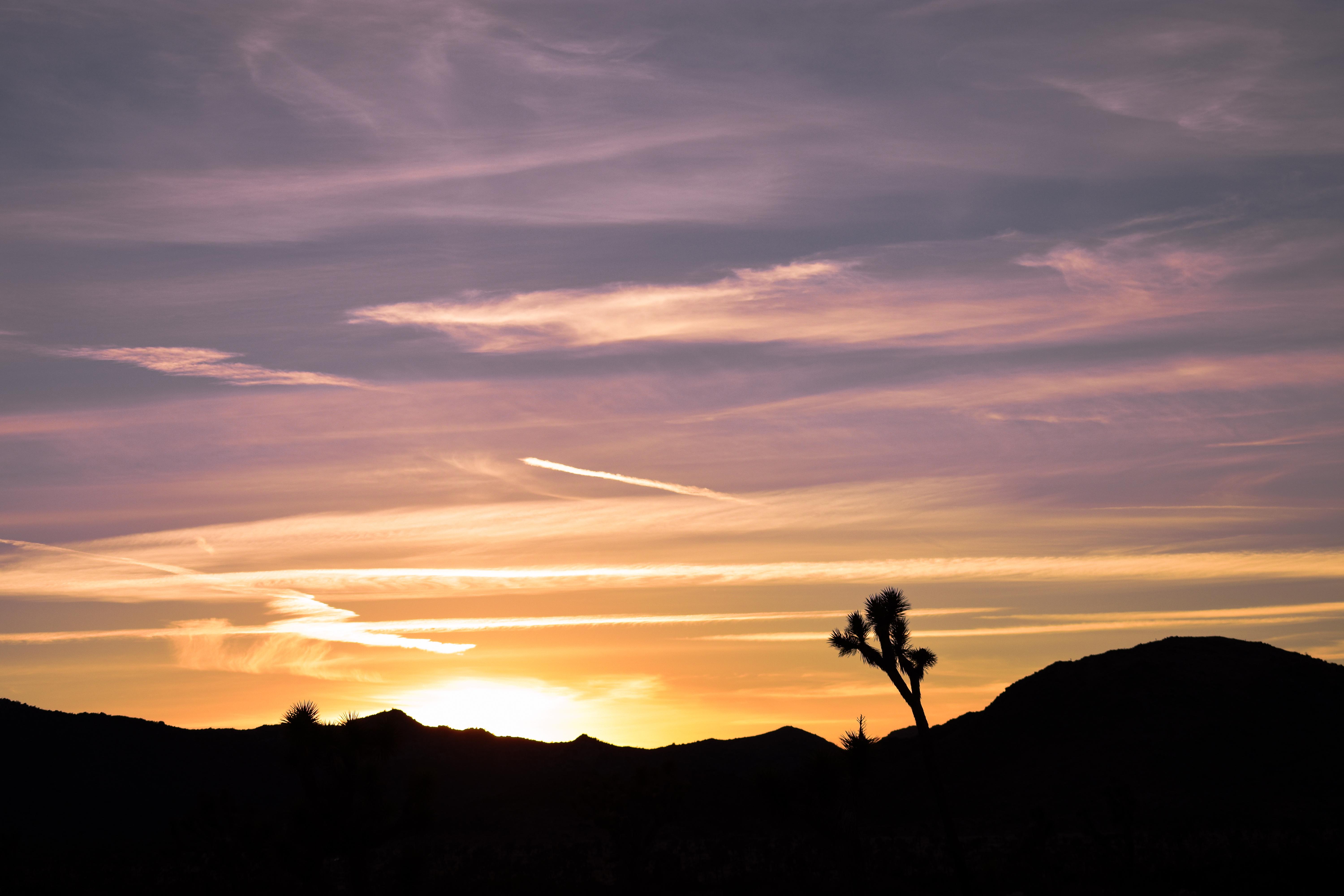 Colorful Desert Sunset 4K wallpaper