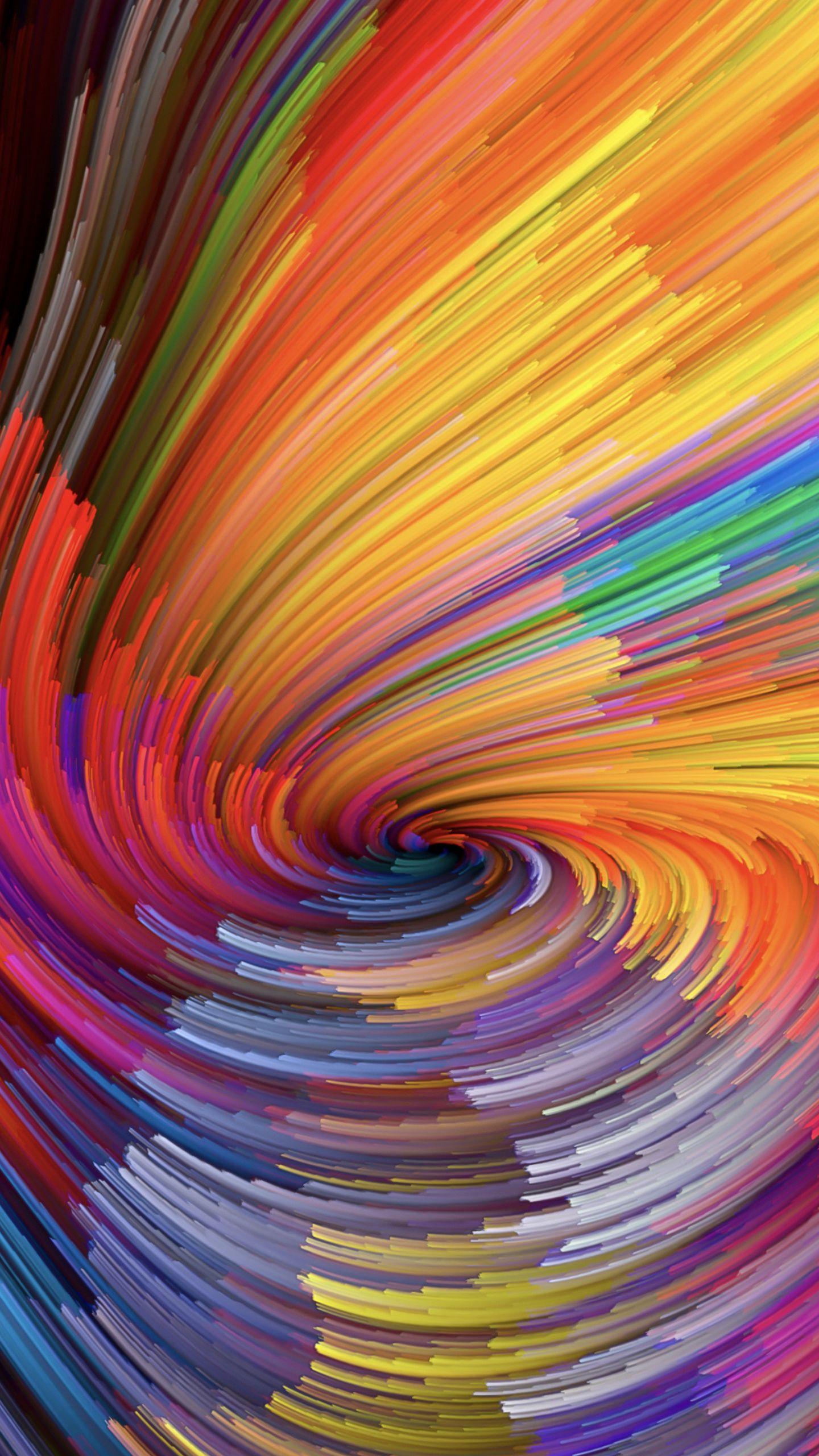macOS Mojave, colorful threads, waves, lines, chroma, 1440x2560