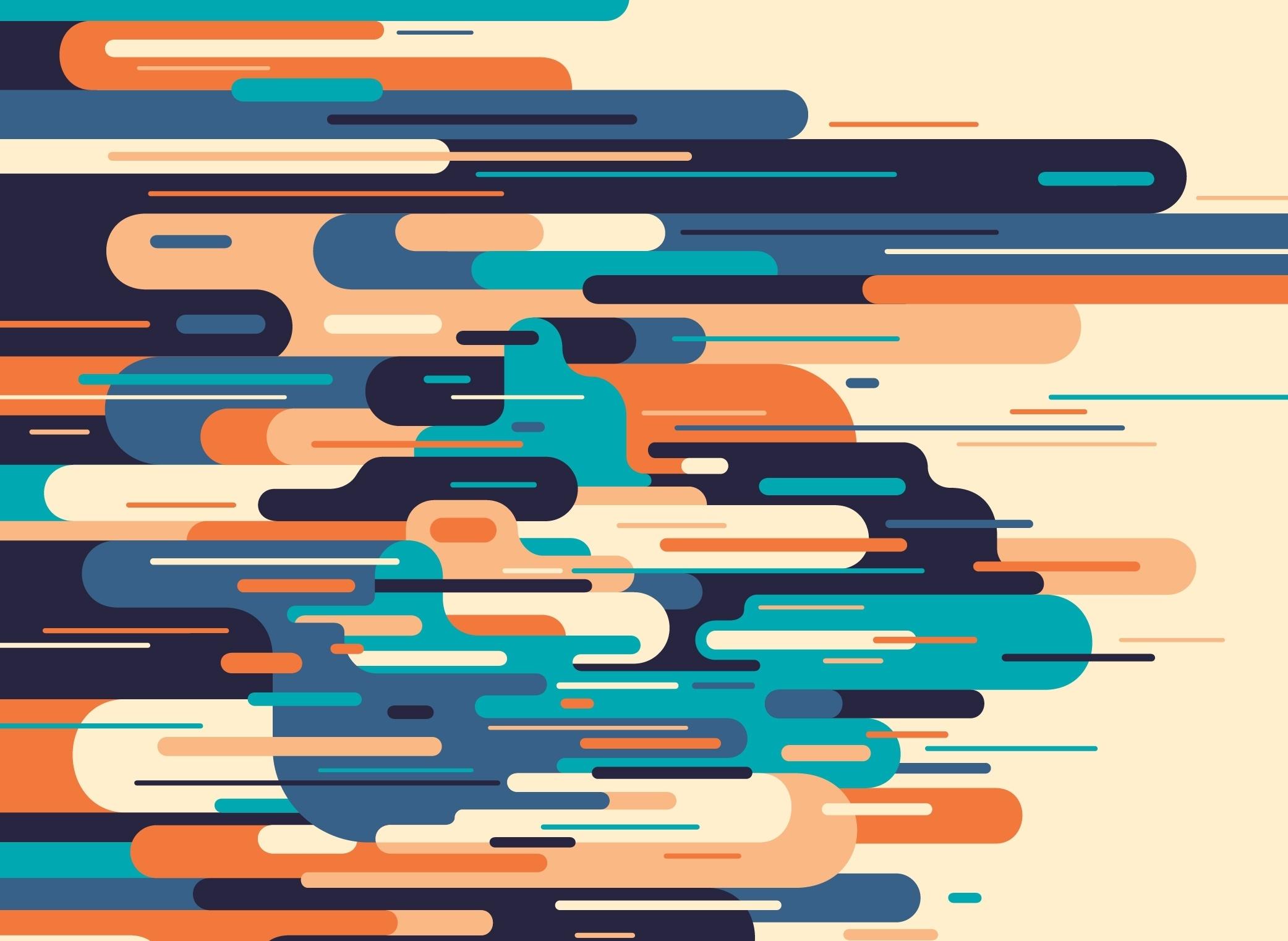 Colorful Waves Of Line Art Wallpaper, HD Artist 4K Wallpaper