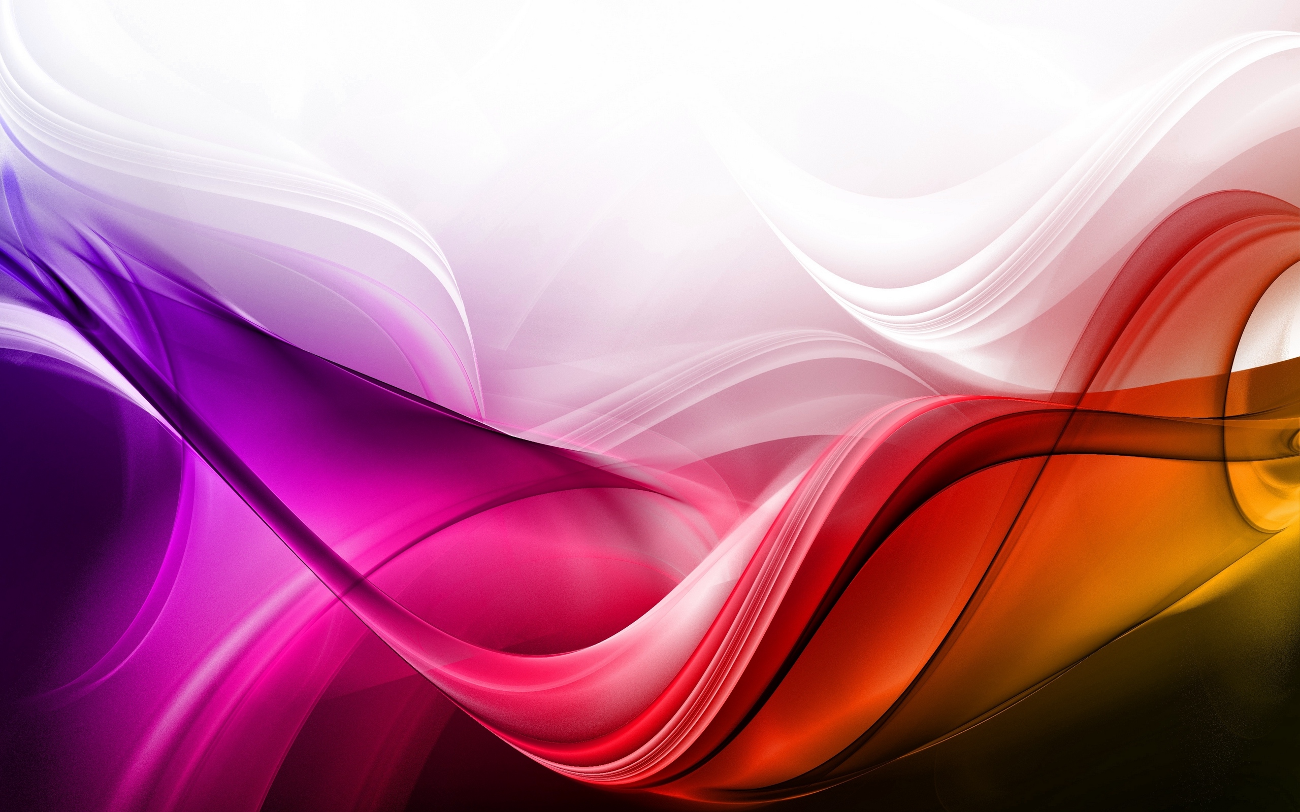 Download wallpaper 2560x1600 waves, background, colorful, lines