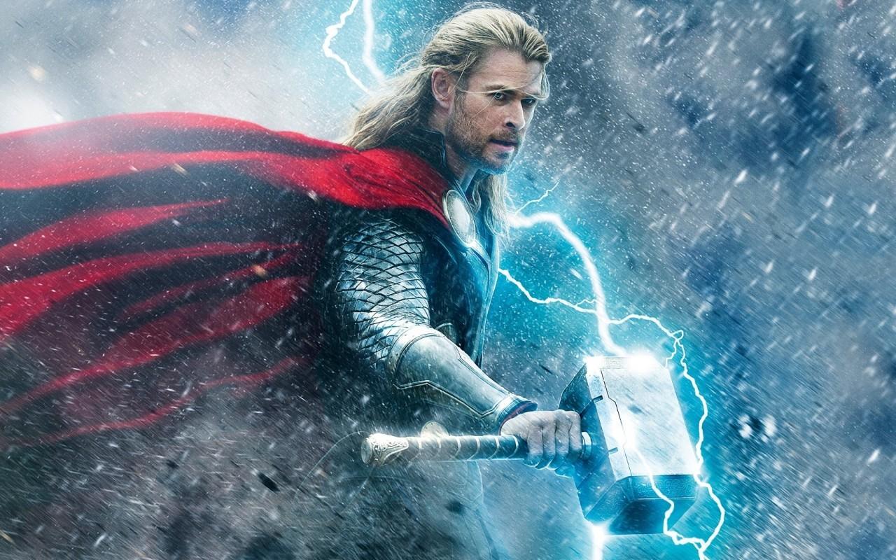Download 1280x800 Thor: Dark World, Chris Hemsworth, Hammer