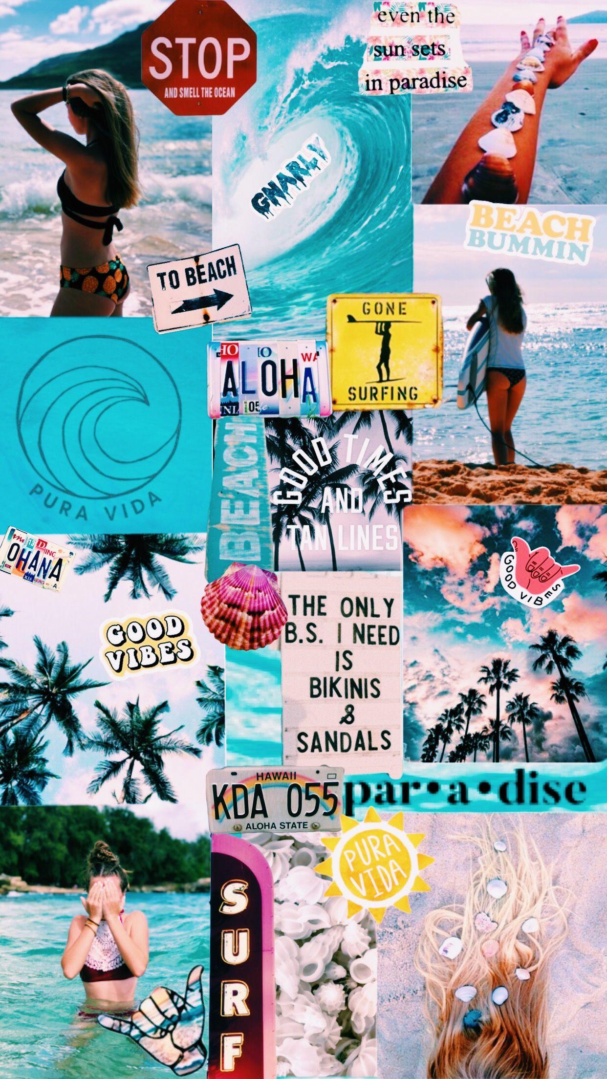 Surfing wallpapers collage