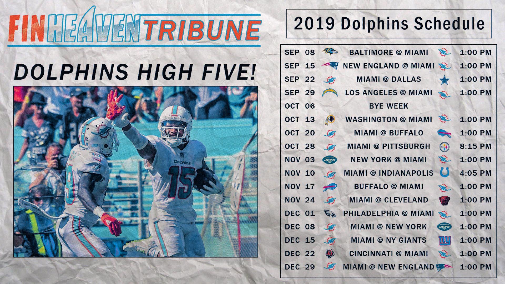 Miami Dolphins Schedule Wallpaper. FinHeaven Dolphins