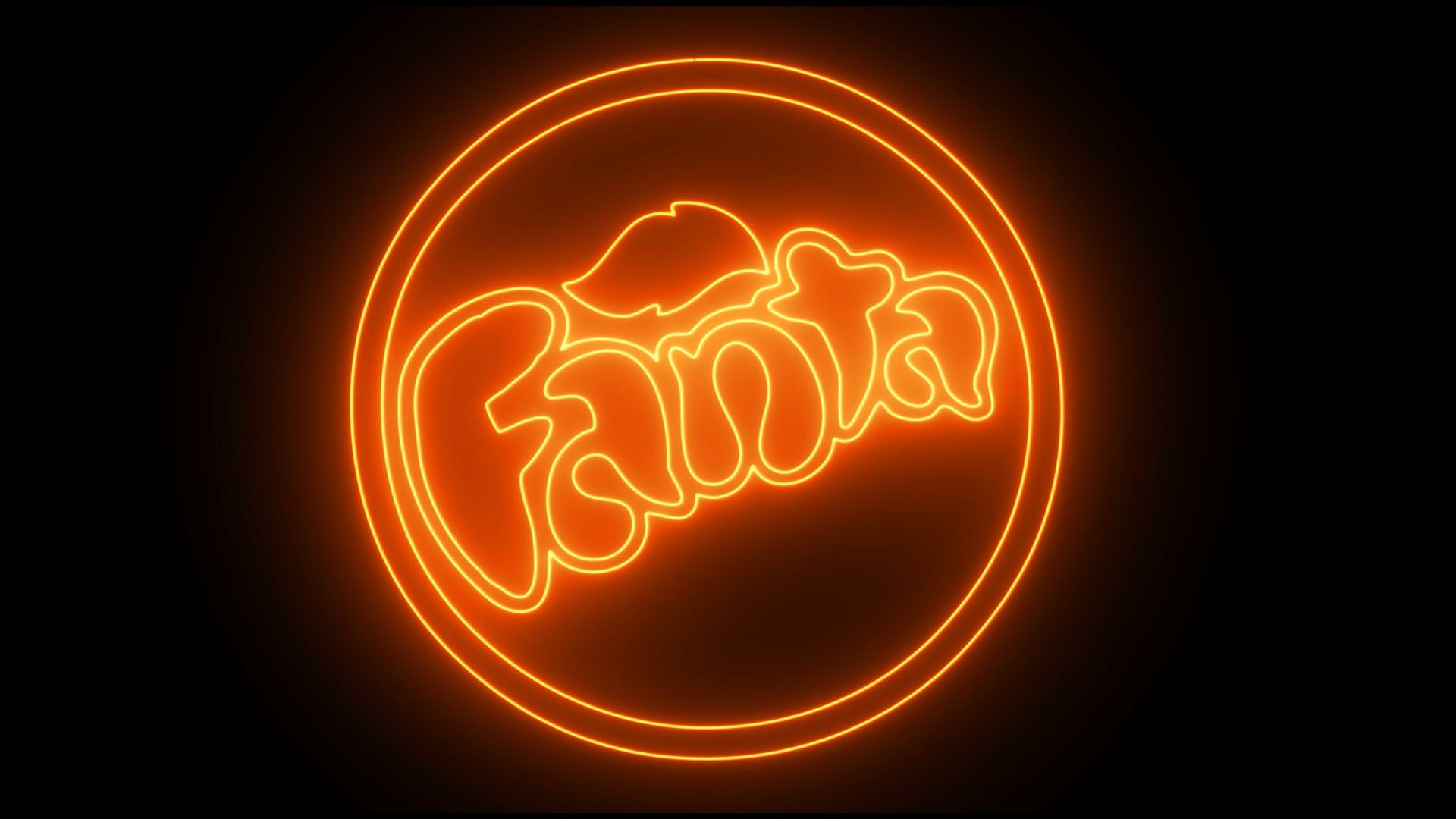 Fanta Glow Logo 4k Live Wallpaper