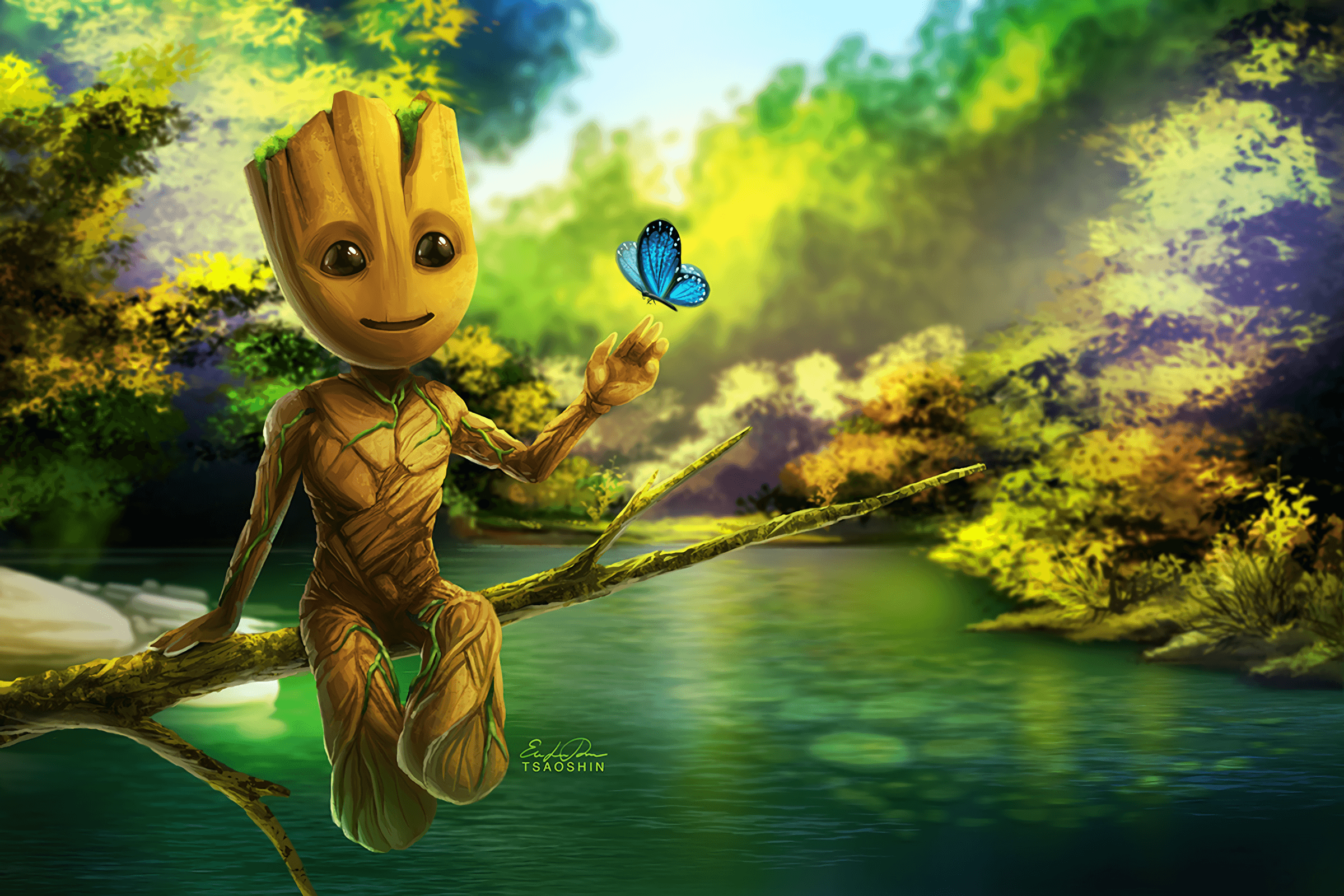 Groot Wallpaper Wallpaper. Baby groot, Groot, Guardians
