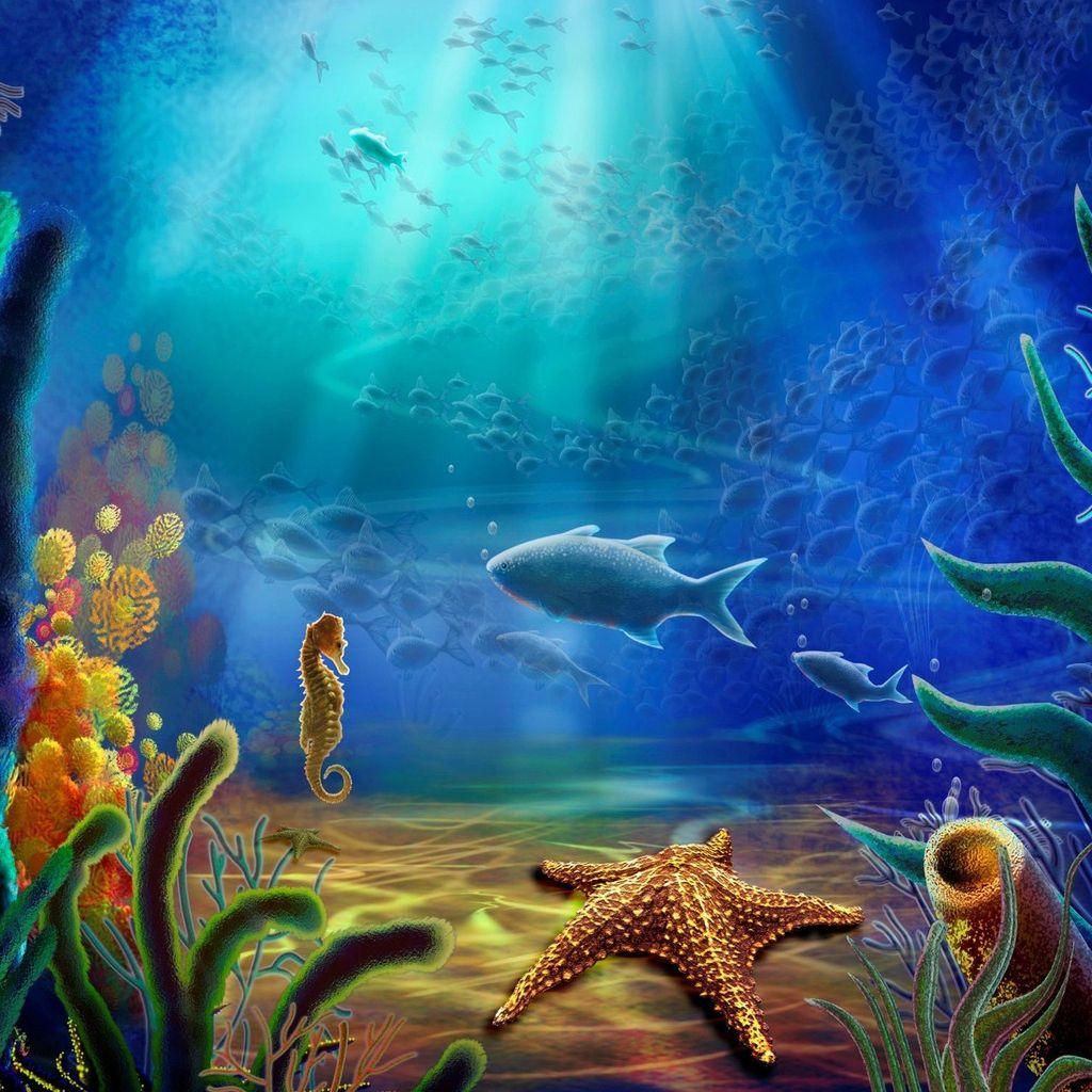 Beautiful Underwater iPad Wallpaper. Underwater wallpaper, Underwater painting, Art wallpaper