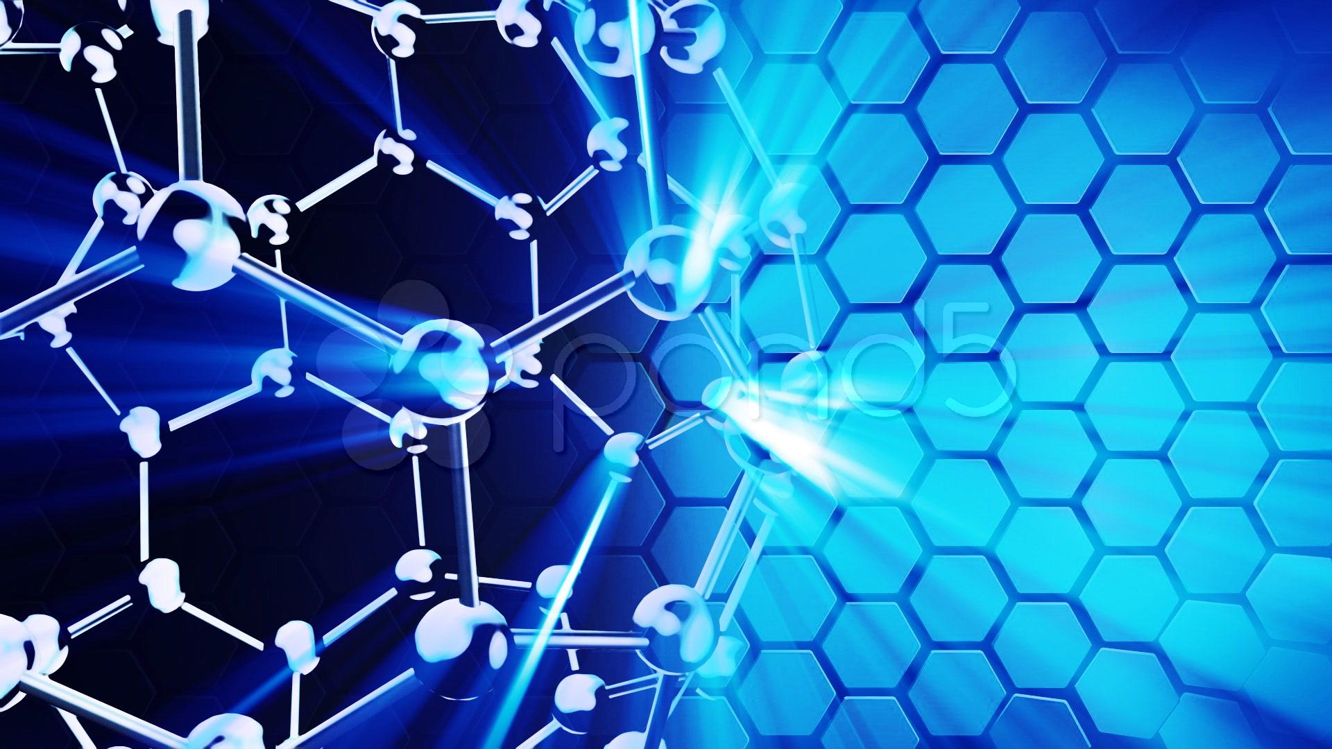 Chemistry Blue Molecule wallpaper