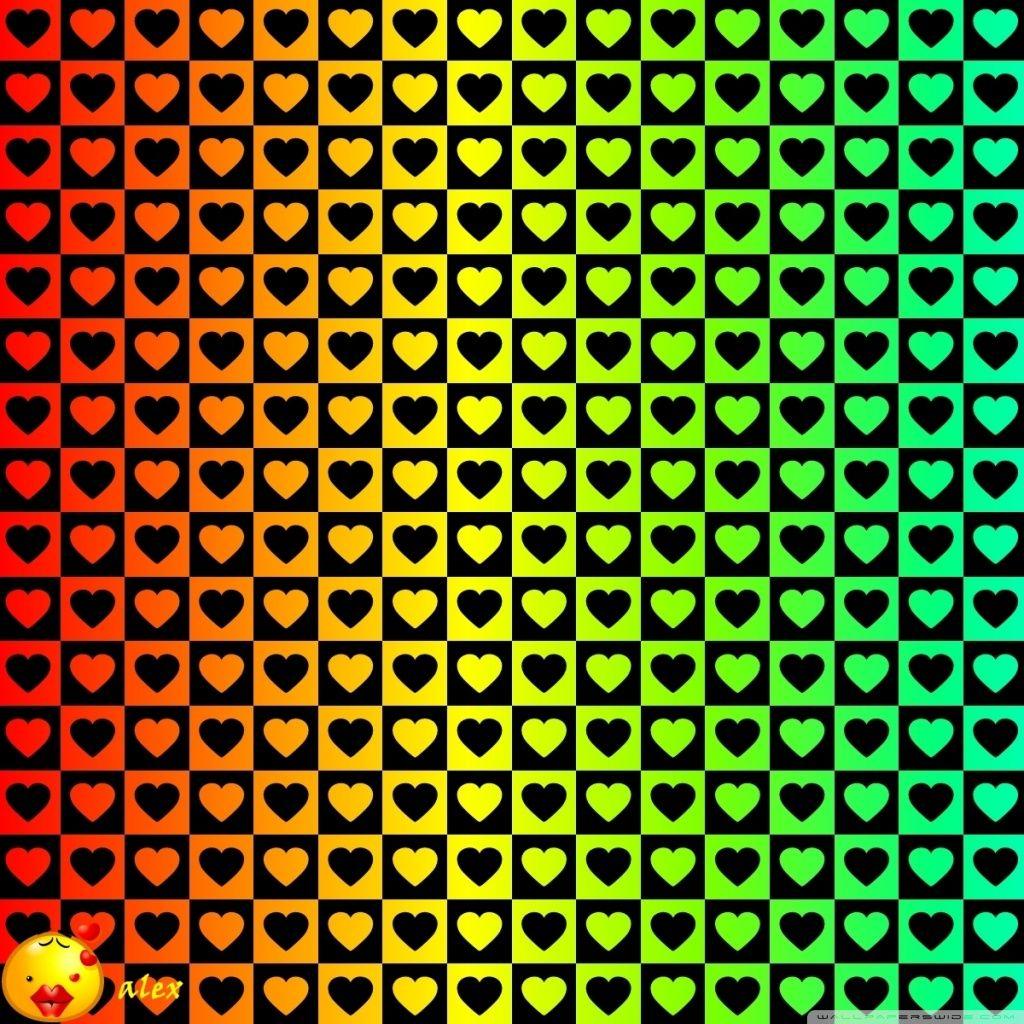 Colorful Hearts Background ❤ 4K HD Desktop Wallpaper for • Wide