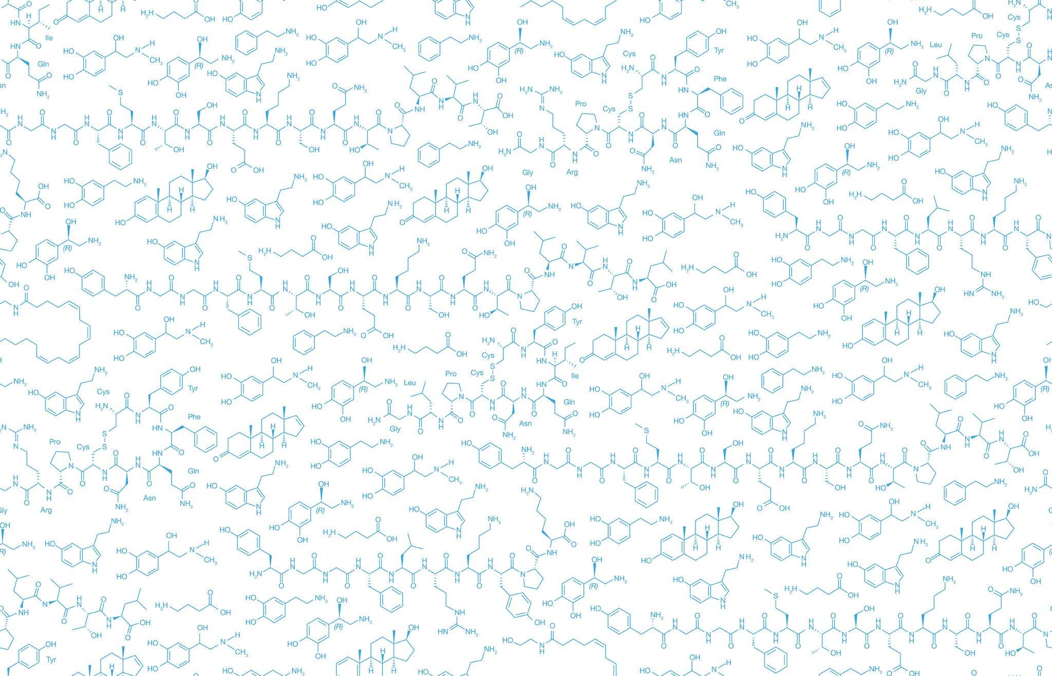 Love Molecules Wallpaper in Azzurro design