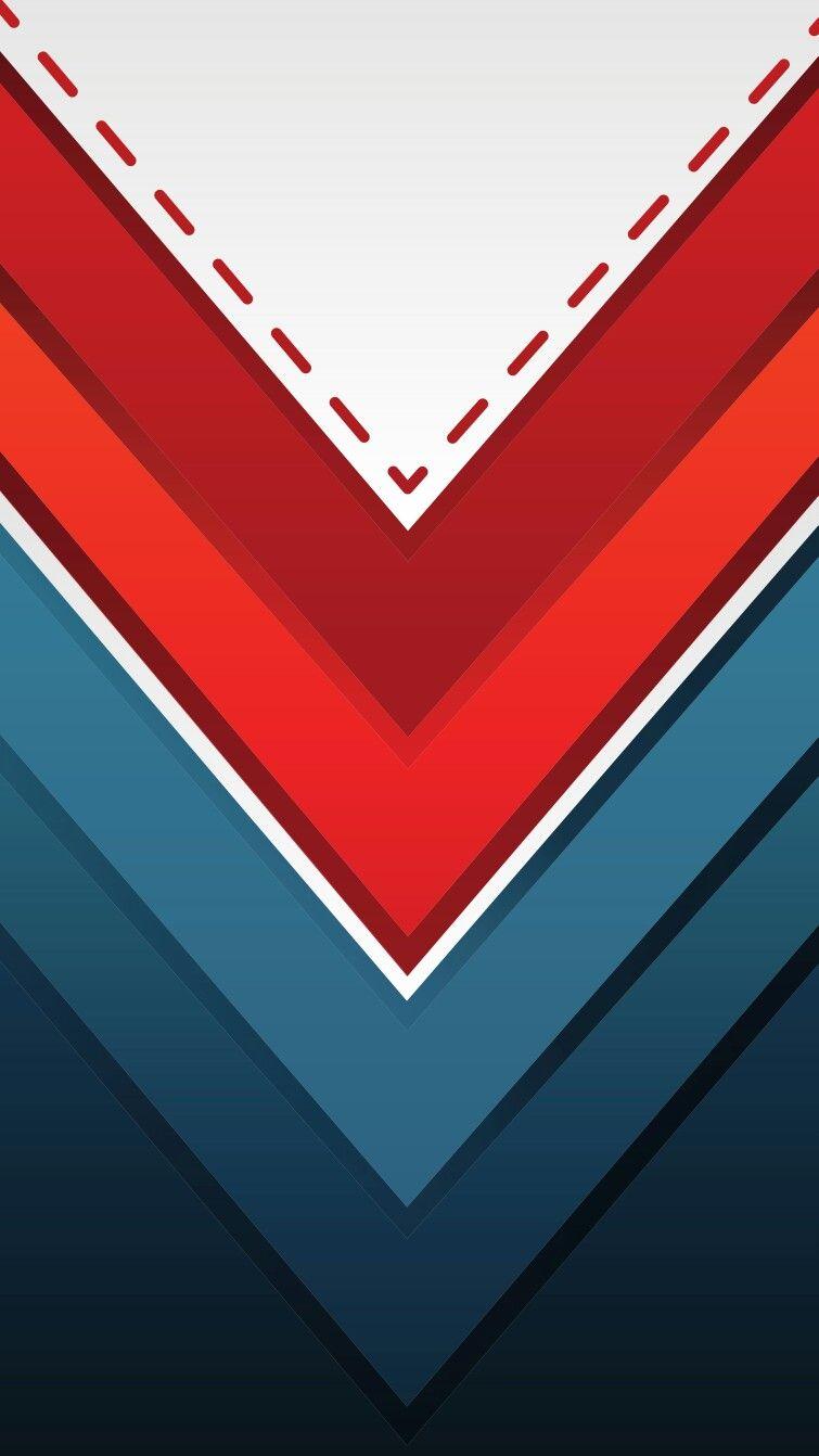 Red White and Blue Chevron Wallpaper. *Abstract and Geometric