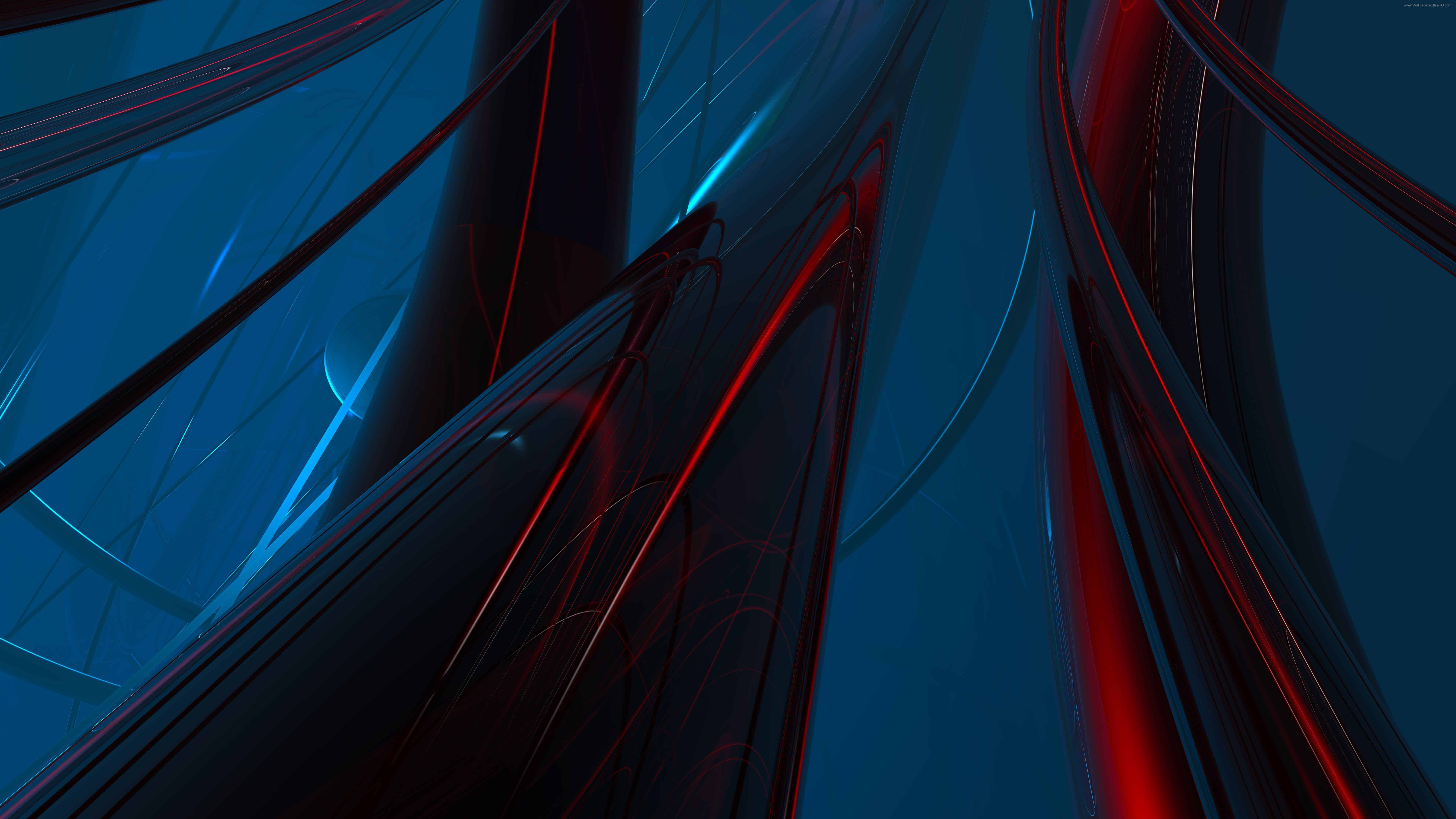 Blue And Red Abstract UHD 8K Wallpaper
