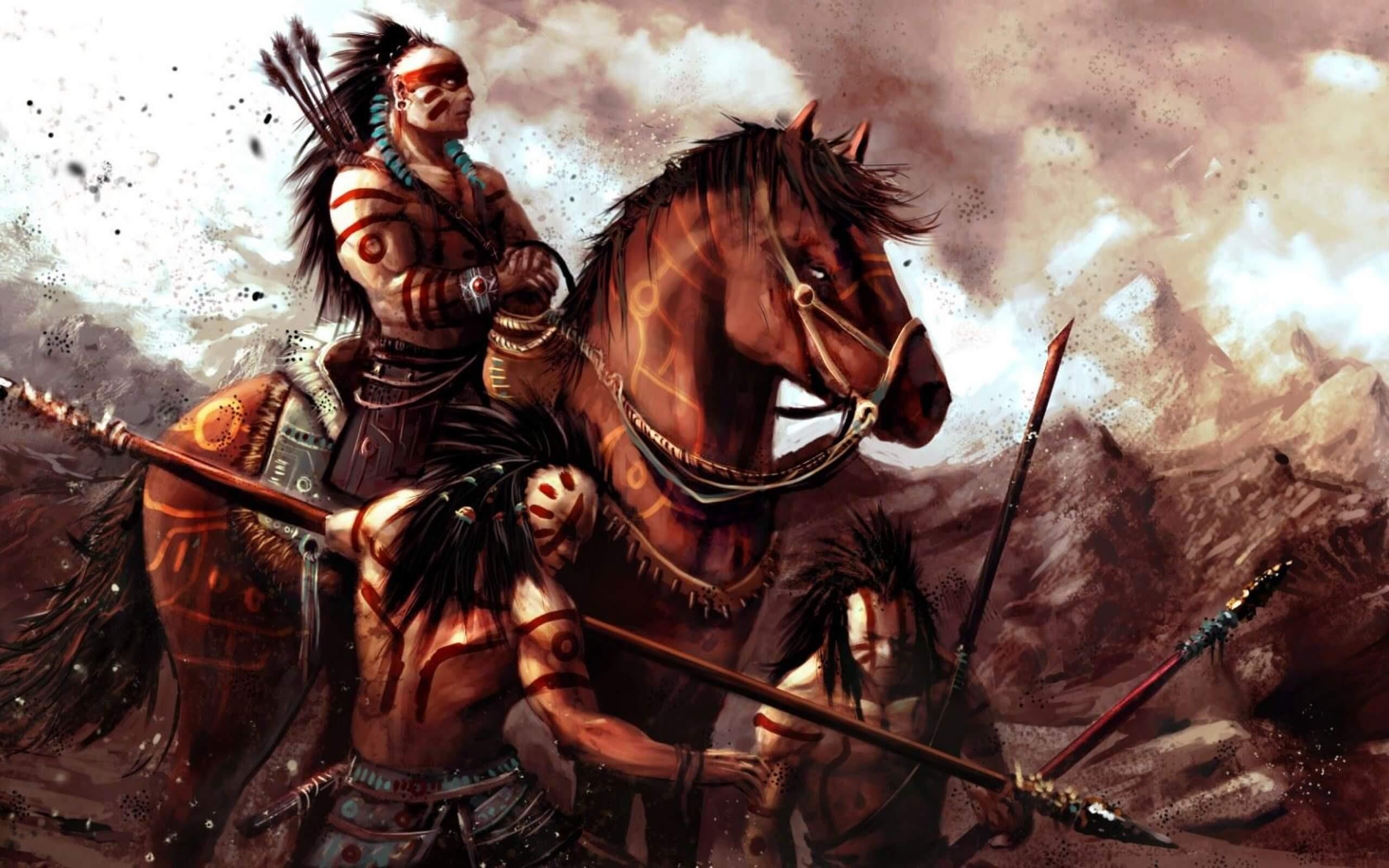 Native American Warrior Wallpaper (image in Collection)