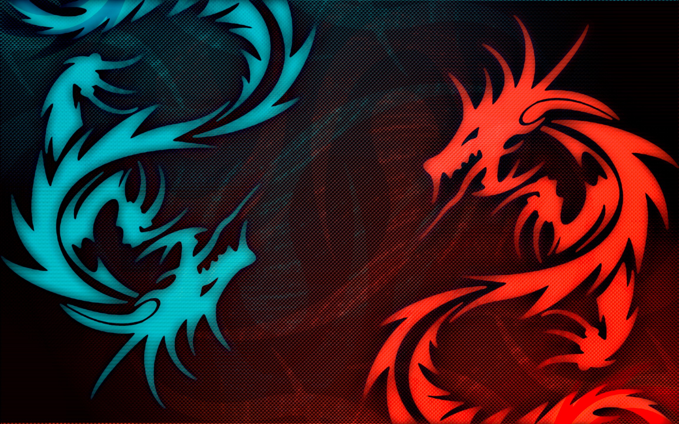 abstract, blue, red, dragons, Blue Dragon, Red Dragon wallpaper