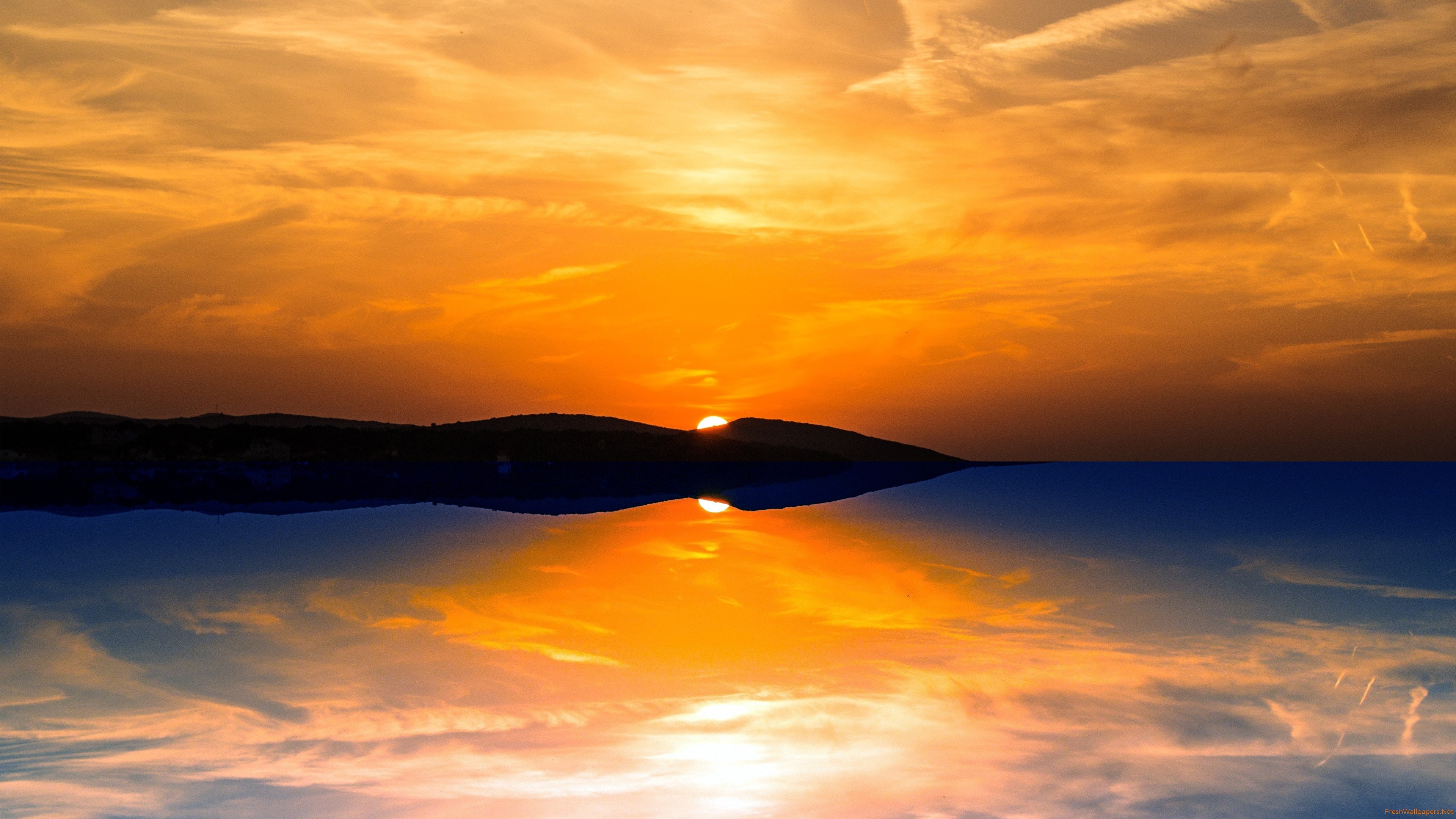 Sunset Reflection in Water wallpaper