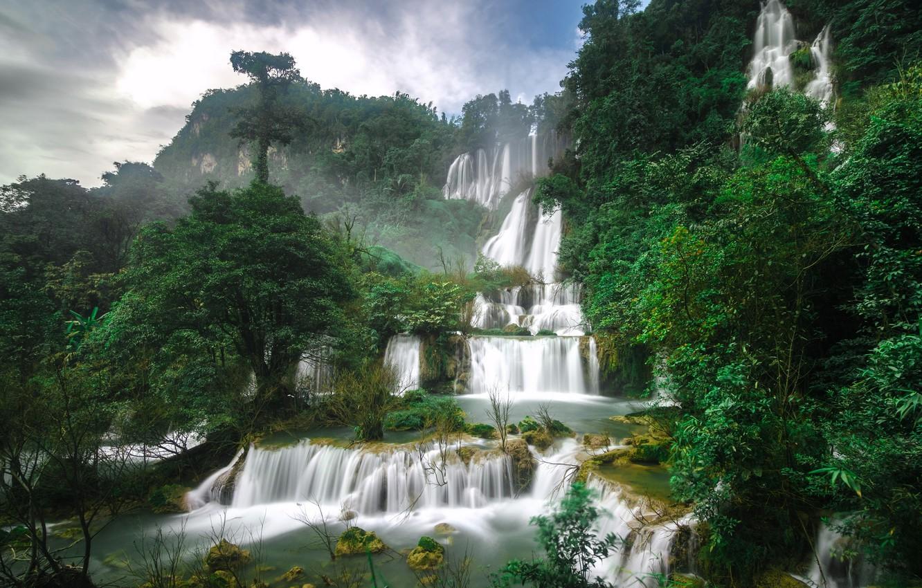 Wallpaper trees, waterfall, Thailand, Thailand, cascade, waterfall