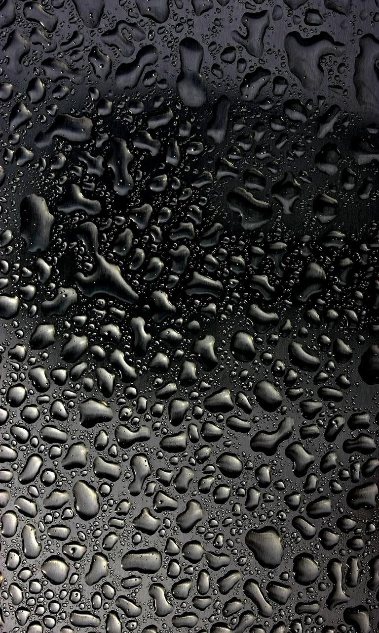 Download Free Mobile Phone Wallpaper Black Water Drops