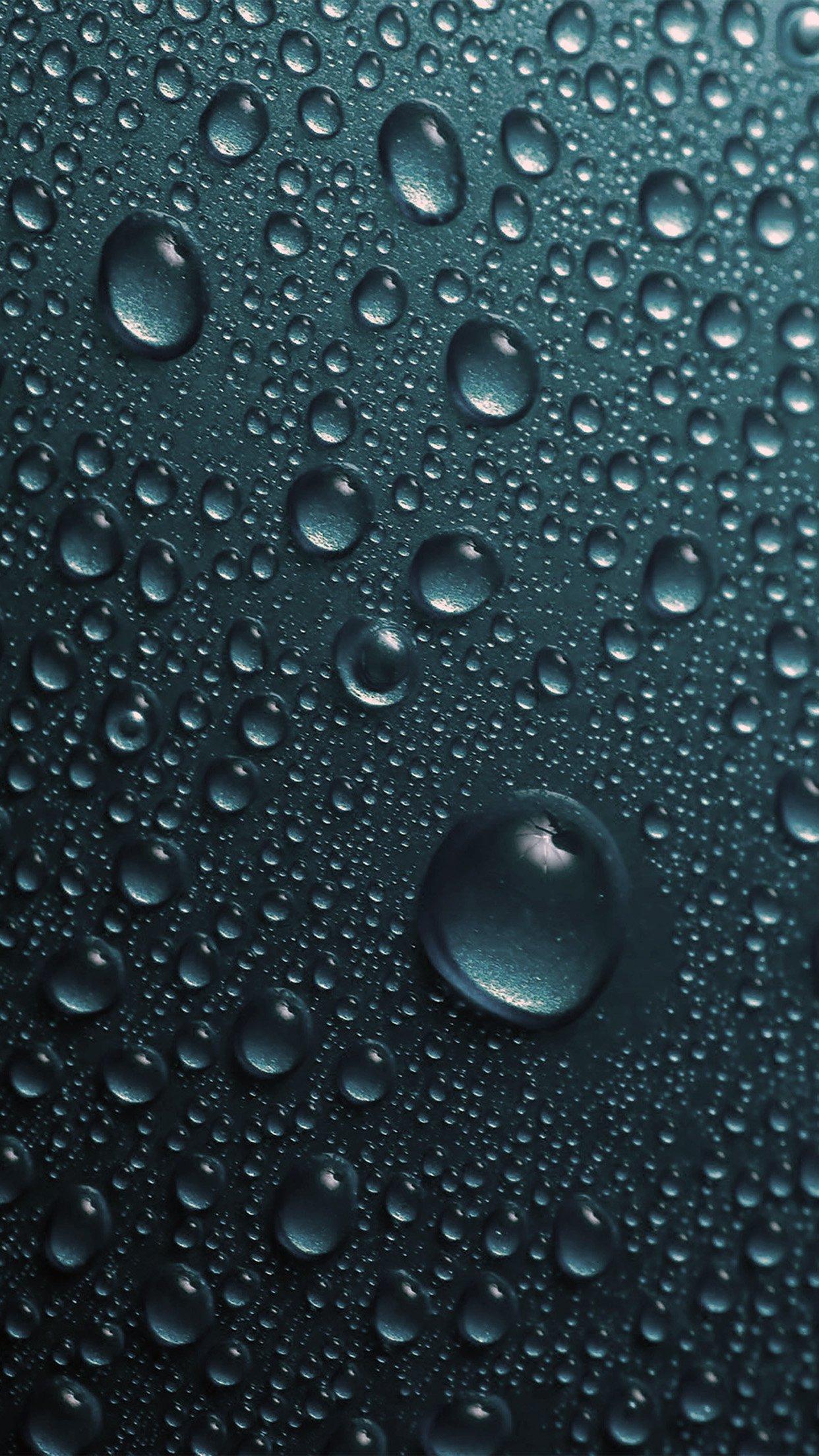 iPhone7 wallpaper. rain drop blue water