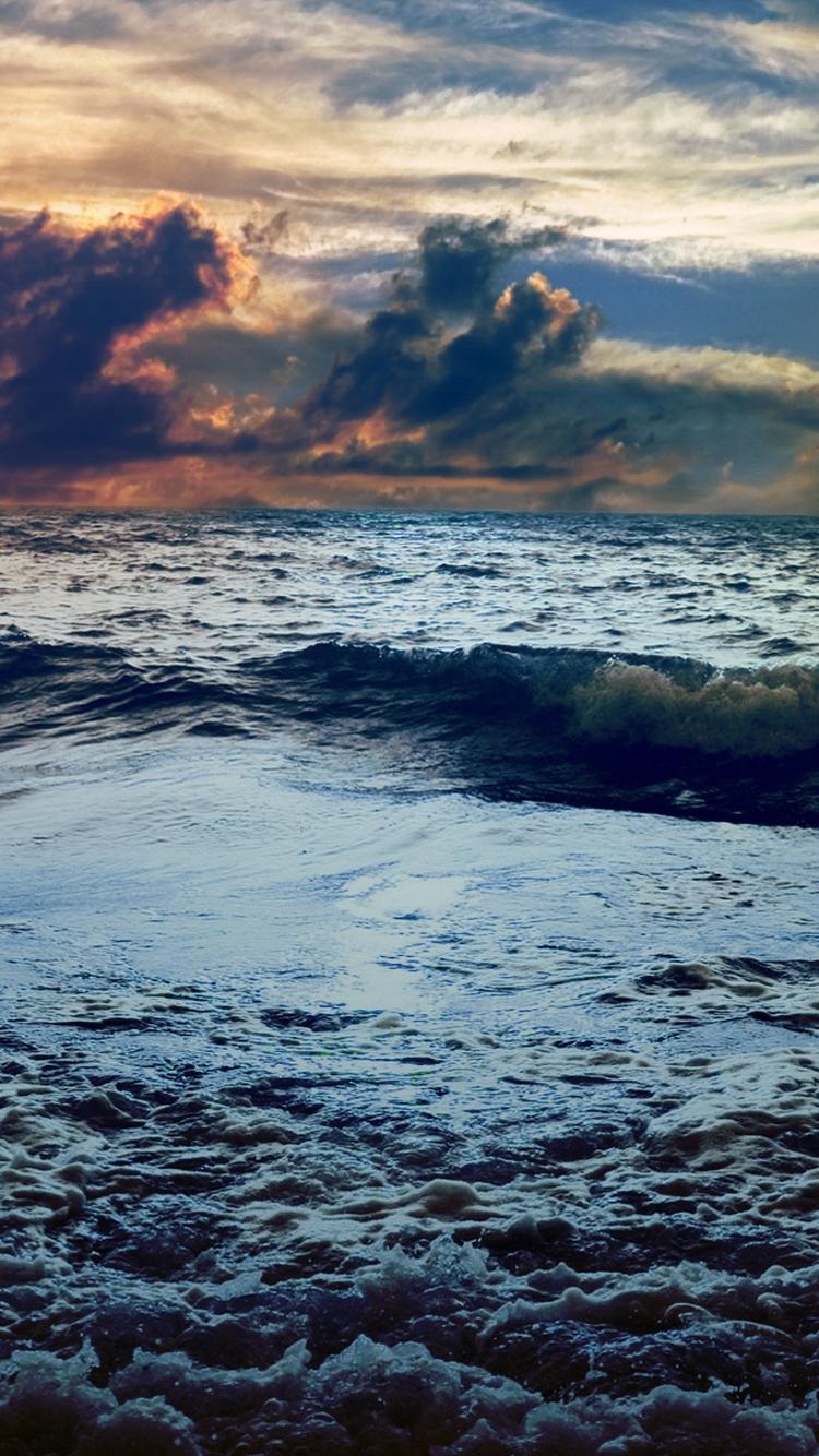 Stormy Sea Waves iPhone 6 Wallpaper HD
