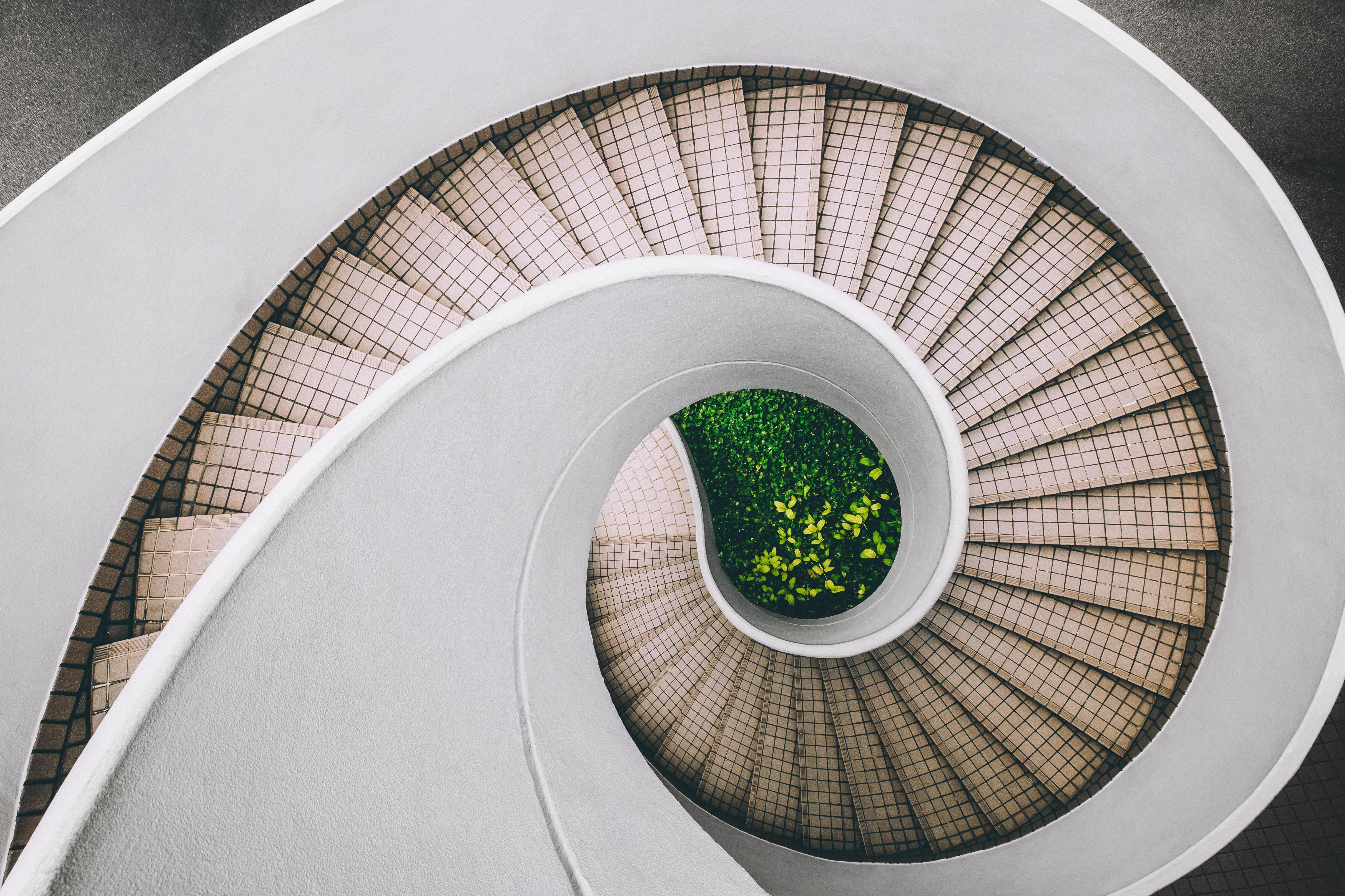 Wallpaper Staircase, Spiral, Stairway, HD, 4K, Photography