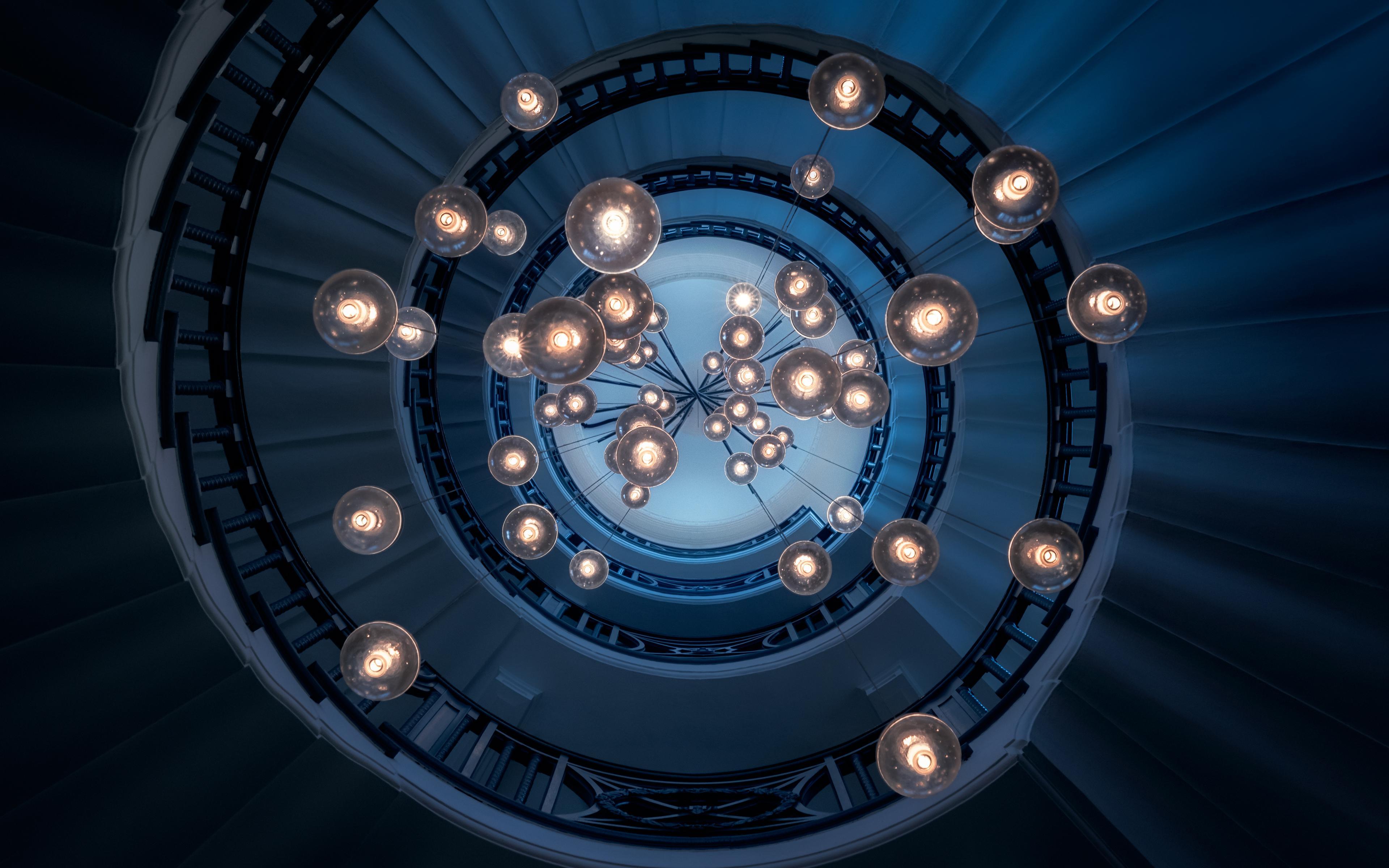 Spiral Staircase 4K Wallpaper