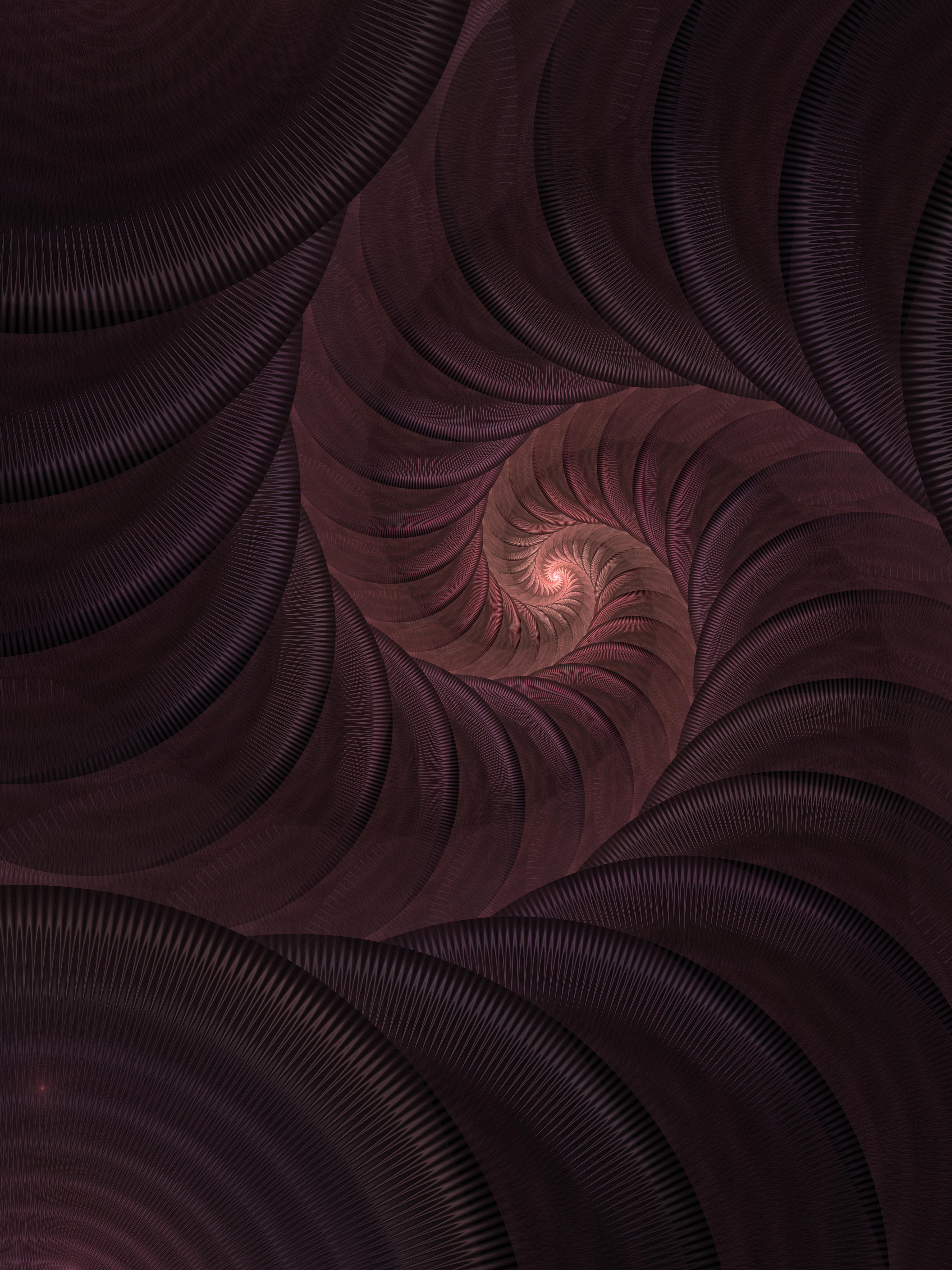 Wallpaper Fractal art, Spiral, Dark, 4K, Abstract