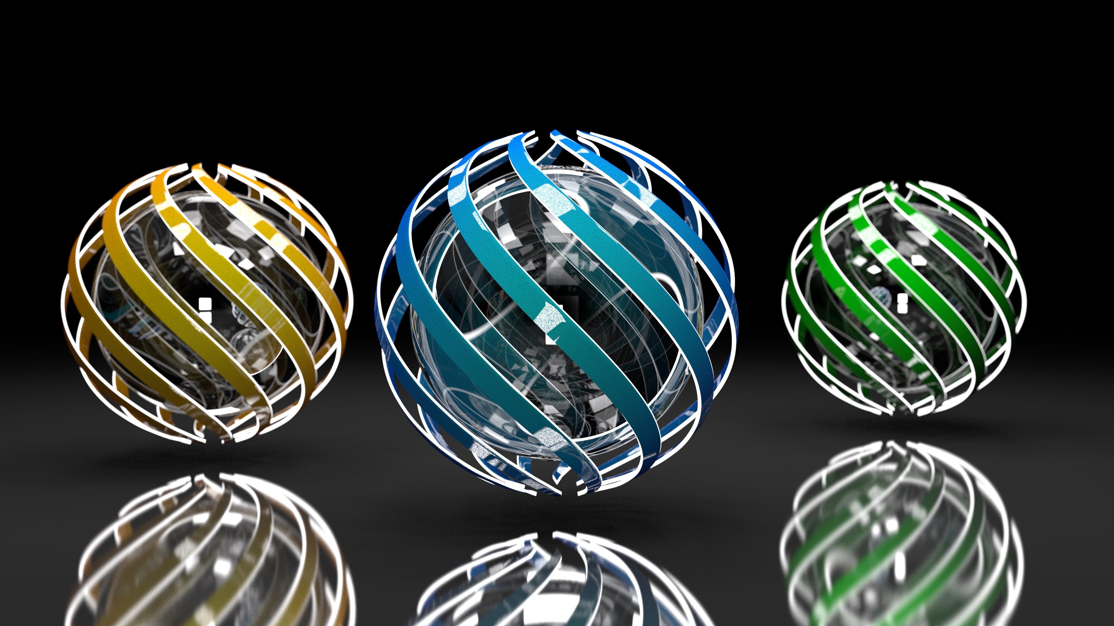 Spiral Orbs 4K Wallpaper Wallpaper. Download HD Wallpaper