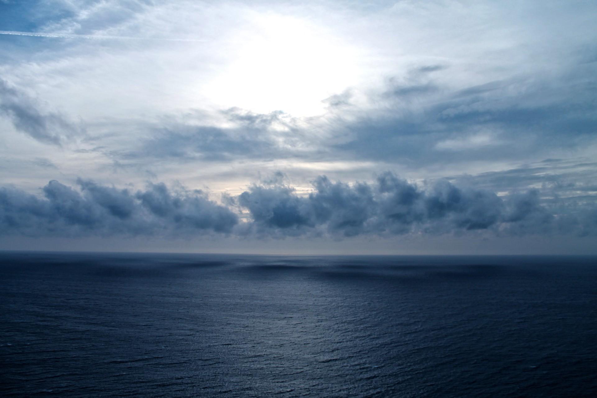 sea sky horizon clouds wallpaper and background. Nature