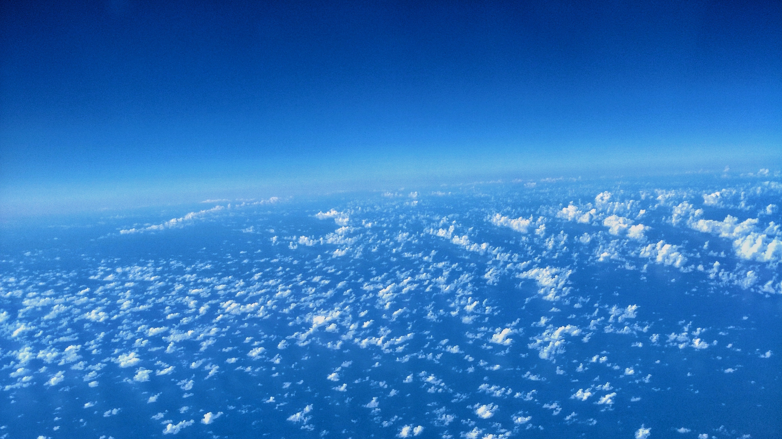 Download wallpaper 2560x1440 clouds, atmosphere, troposphere, height