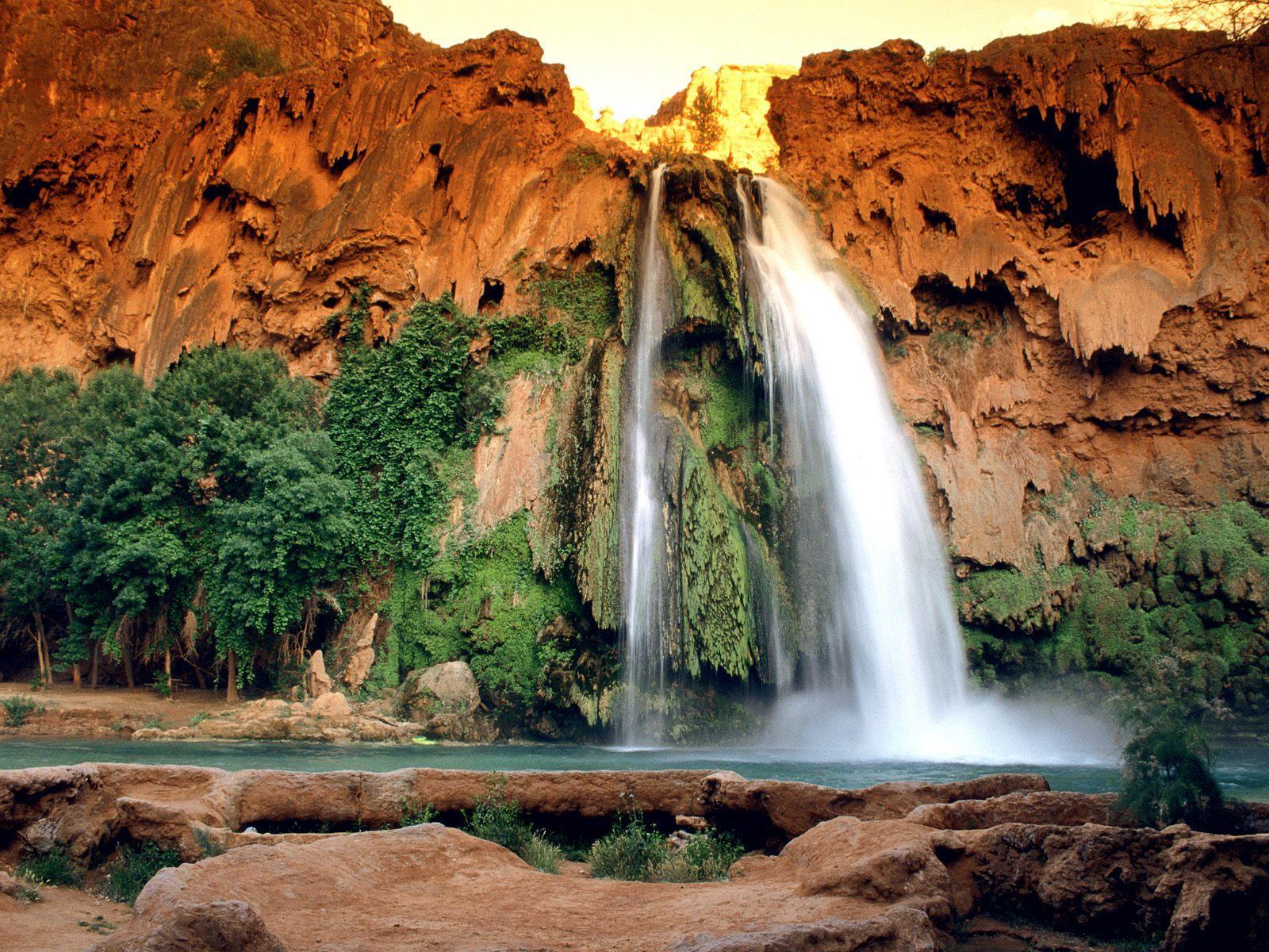 Image Detail For -Desert Oasis Wallpaper. Waterfalls