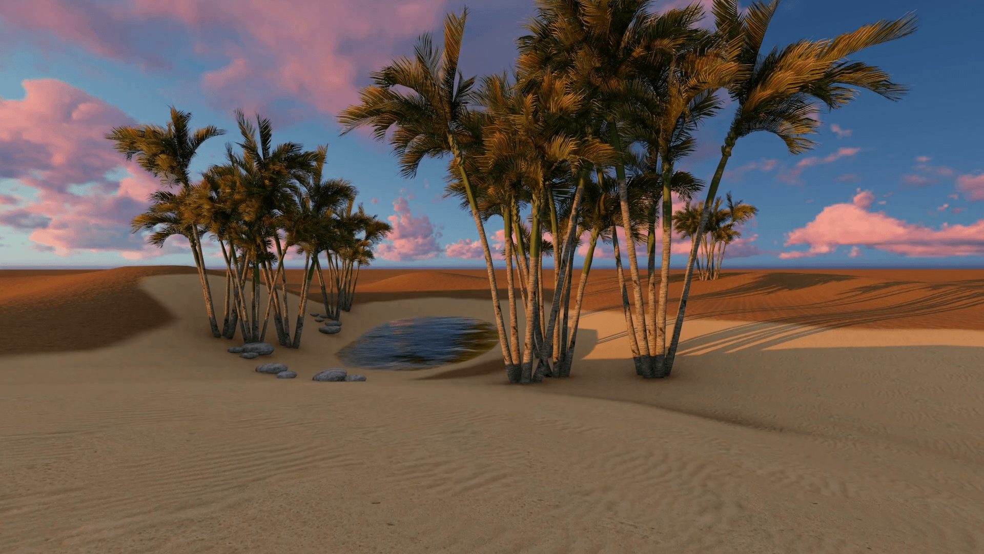 desert oasis wallpaper hd