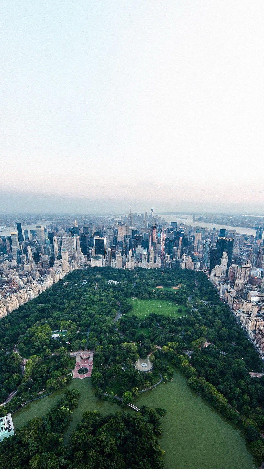 New York Central Park Top View Smartphone Wallpaper HD. iPhone
