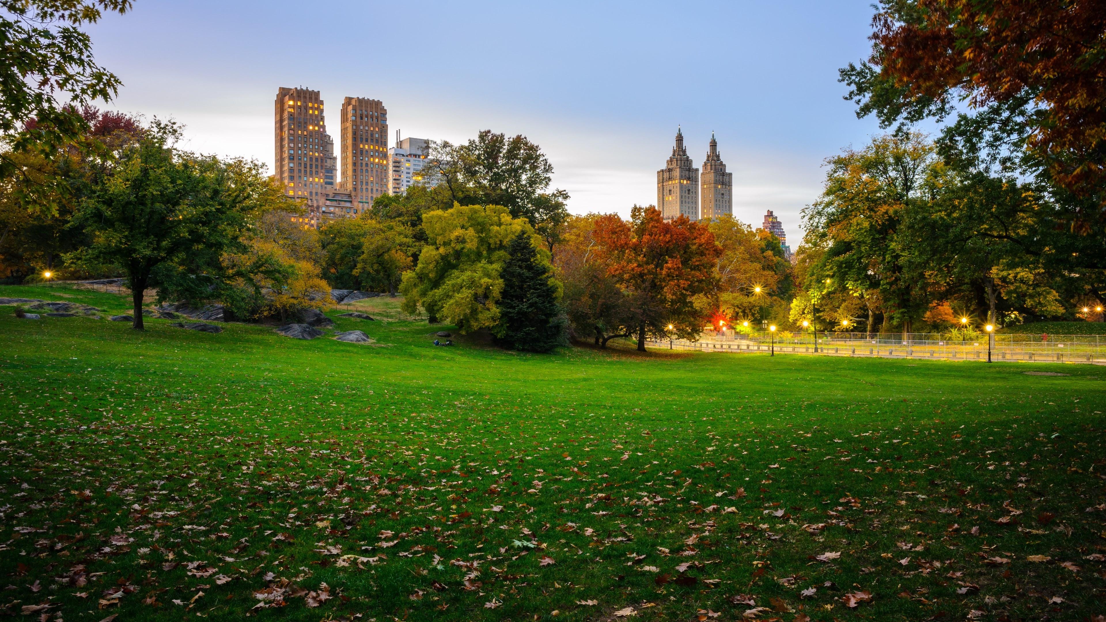 Download 3840x2160 New York Central Park, Buildings Wallpaper