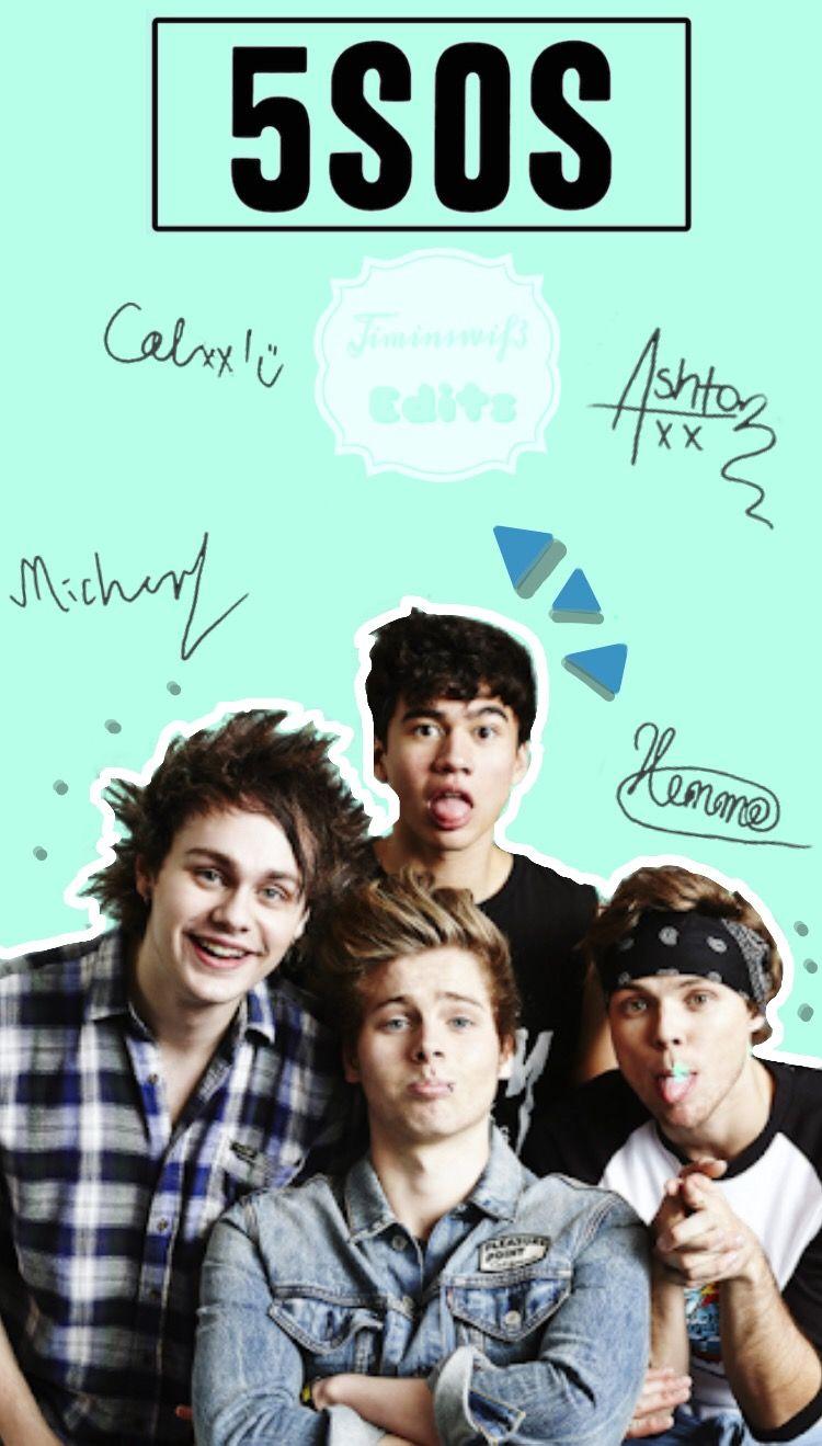 5sos #wallpaper #mint #ashtonirwin #calumhood #michaelclifford