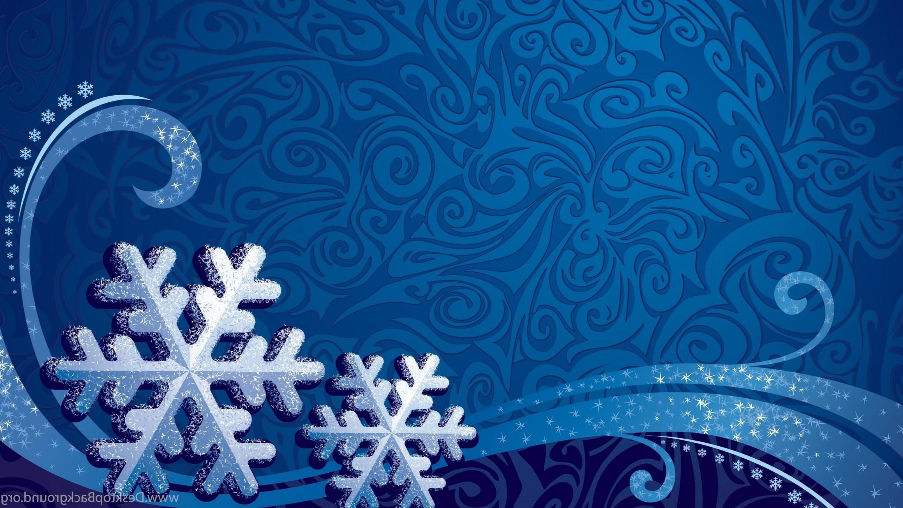 Snowflake Patterns Vector Art Blue Background Wallpaper HD
