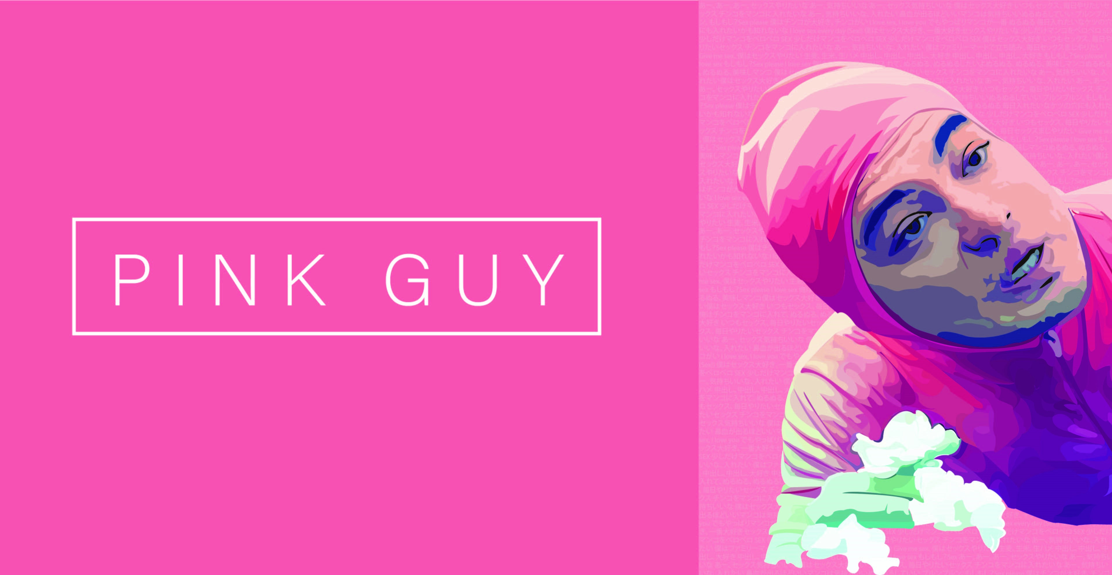 My friend made this vector art wallpaper of Pink Guy