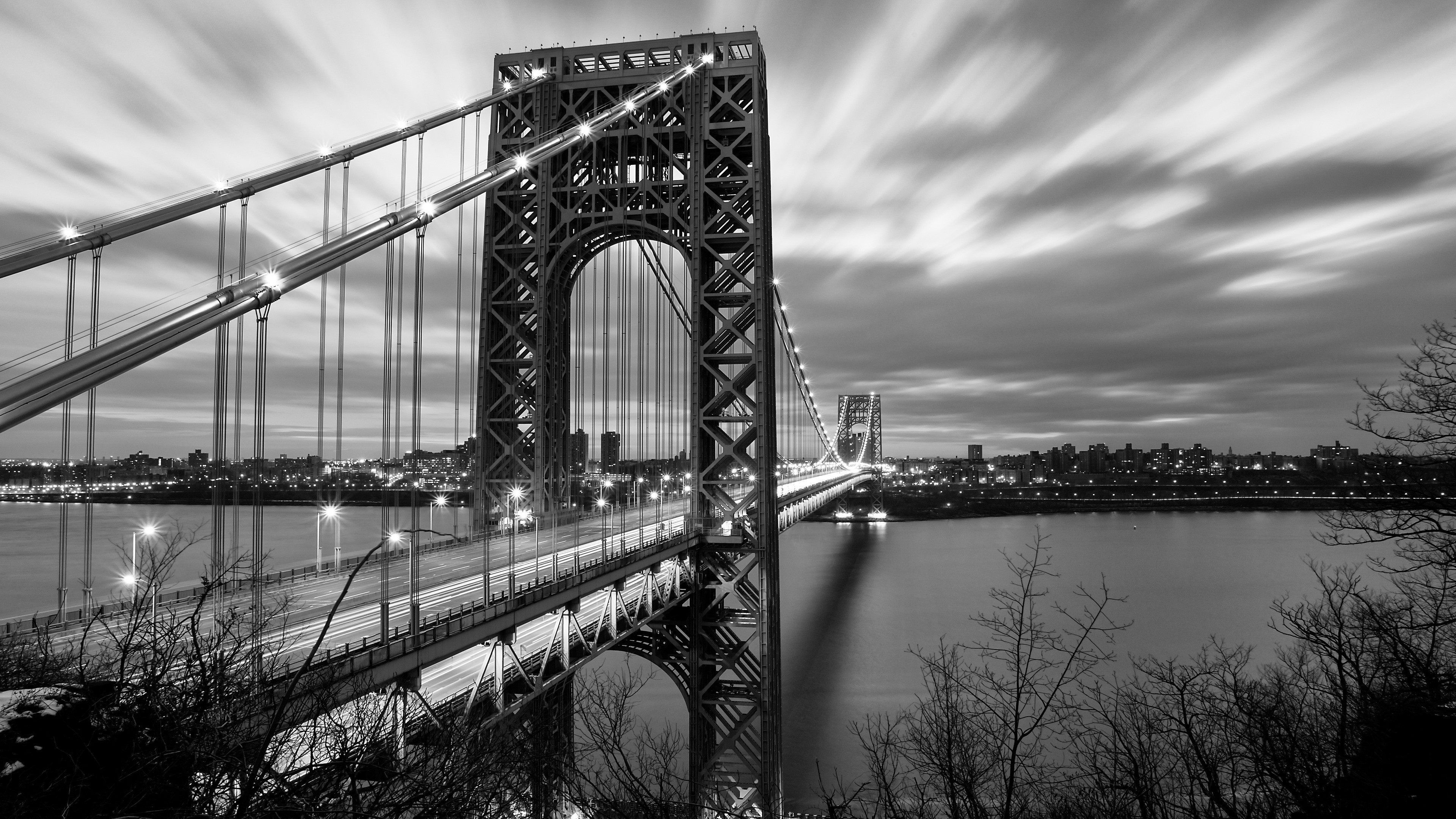 Bridge Black and White 2048x1152 Resolution HD 4k