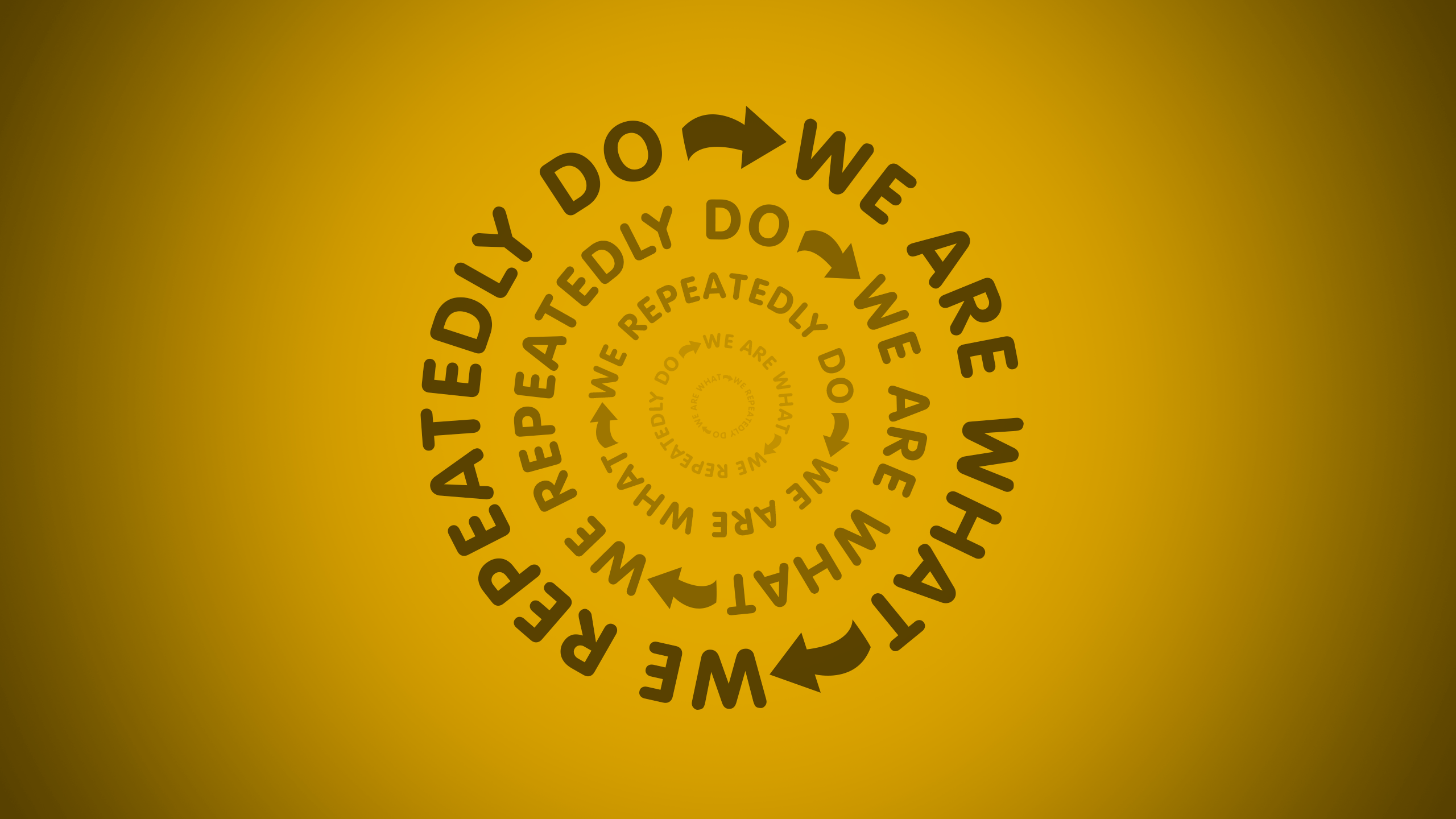 We Are What We Repeatedly Do