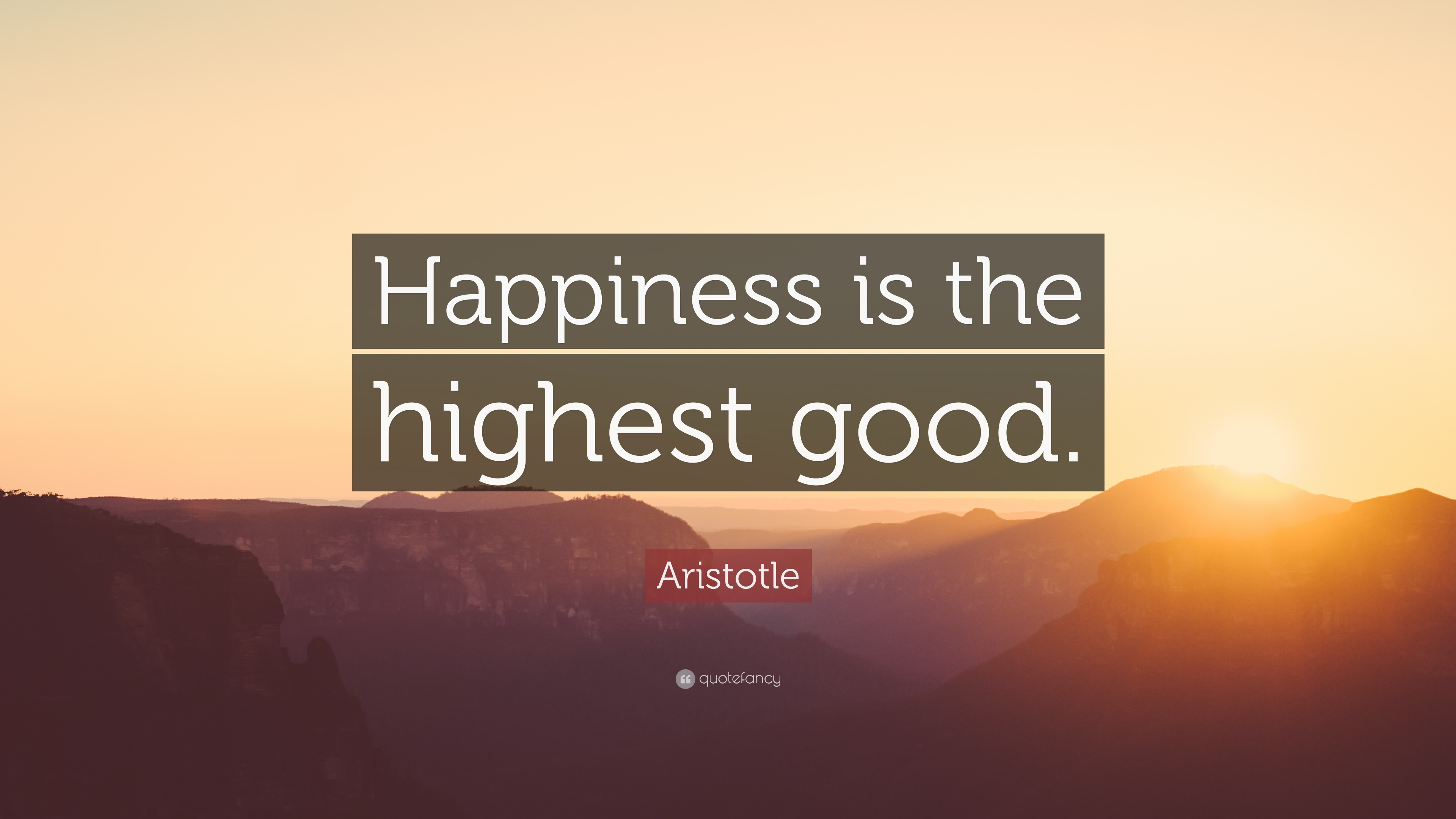 Aristotle Happiness Quote Aristotle Quote “Happiness Is The Highest
